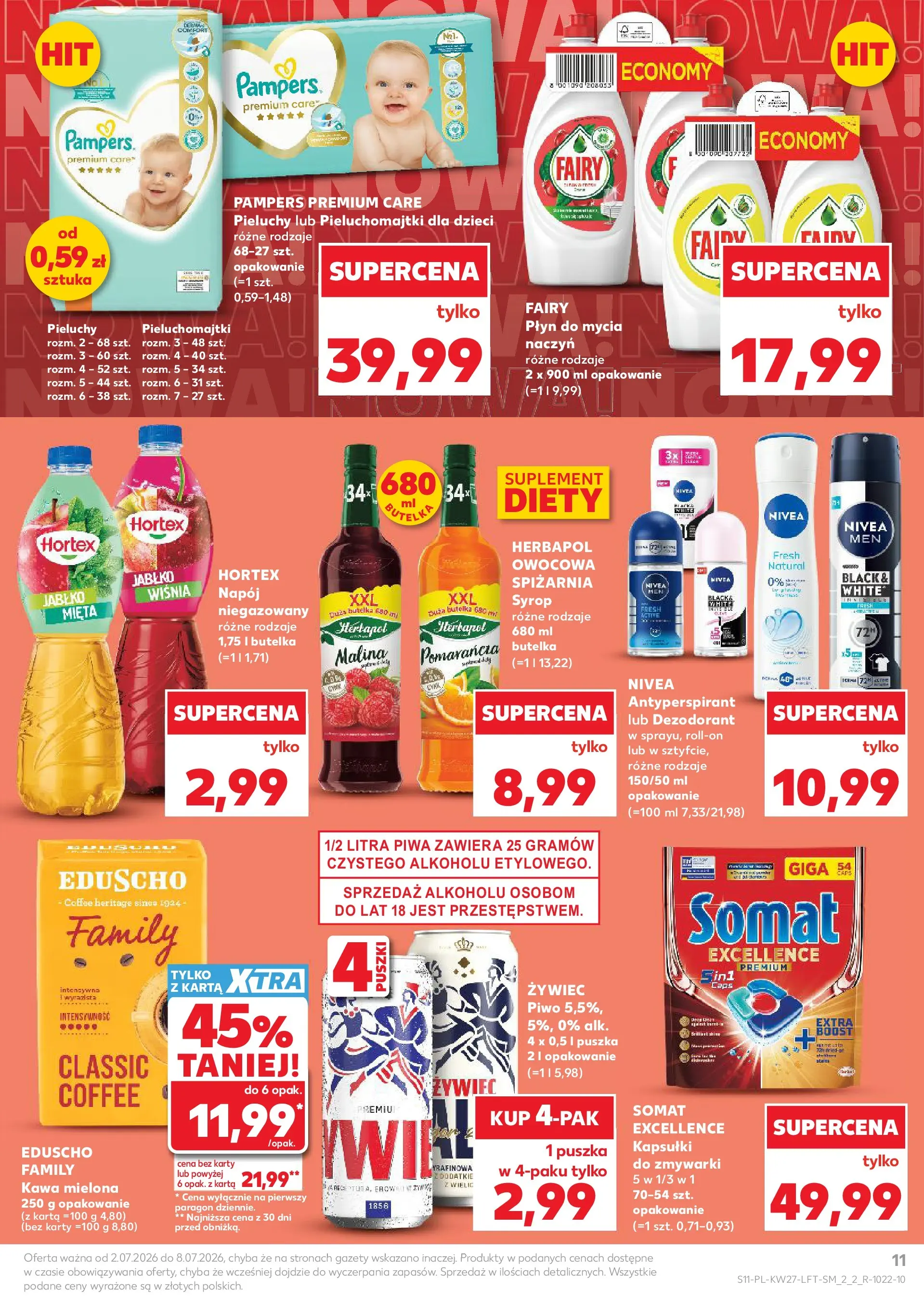 Kaufland gazetka (02.07.2026) - od jutra | Strona: 11 | Produkty: Karta, Syrop, Pampers, Detergent Kaufland gazetka od 02.07.2026 - od jutra PDF | Strona: 11 | Produkty: Karta, Syrop, Pampers, Detergent