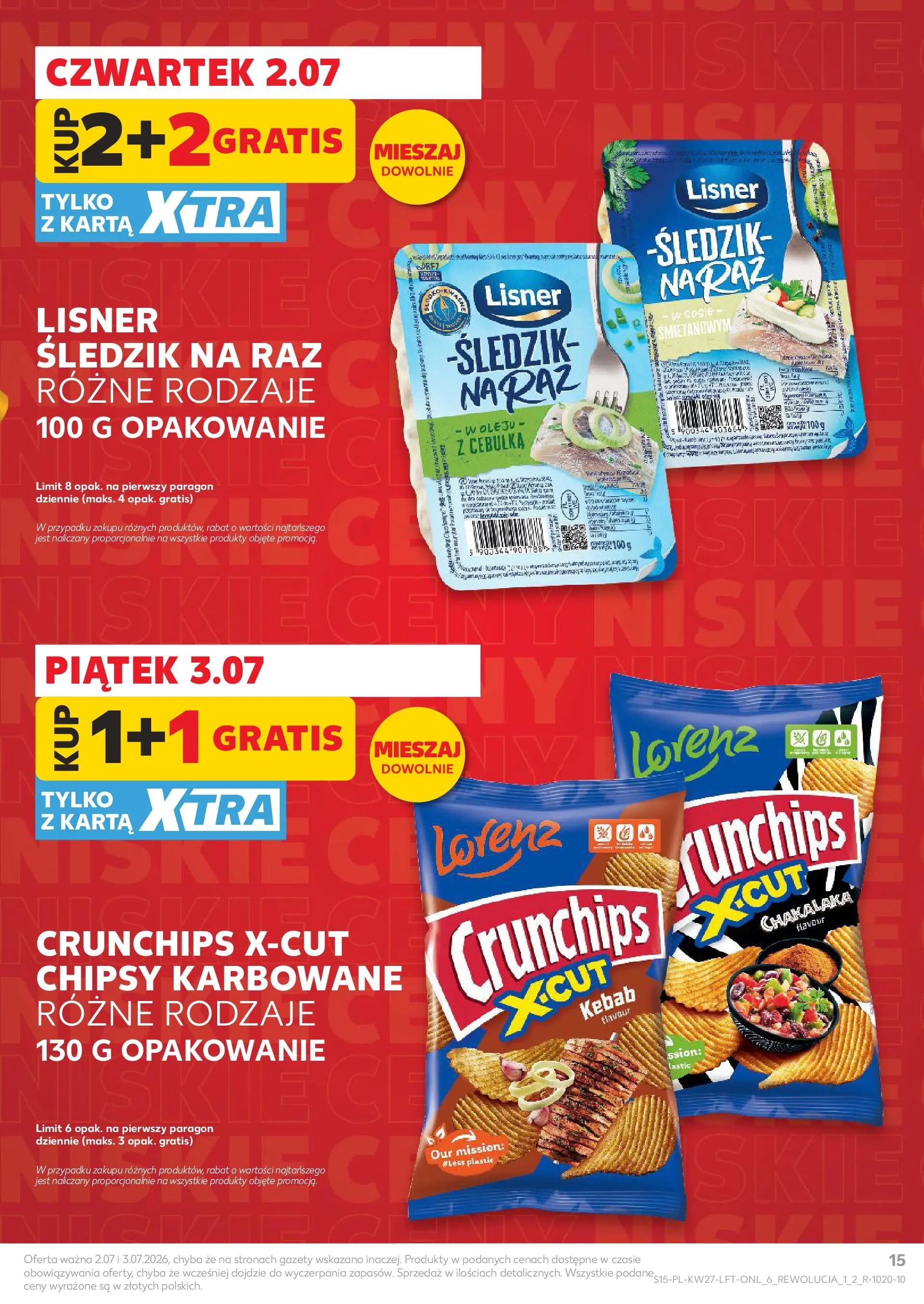 Kaufland gazetka (02.07.2026) - od jutra | Strona: 15 | Produkty: Karta, Chipsy, Kebab Kaufland gazetka od 02.07.2026 - od jutra PDF | Strona: 15 | Produkty: Karta, Chipsy, Kebab