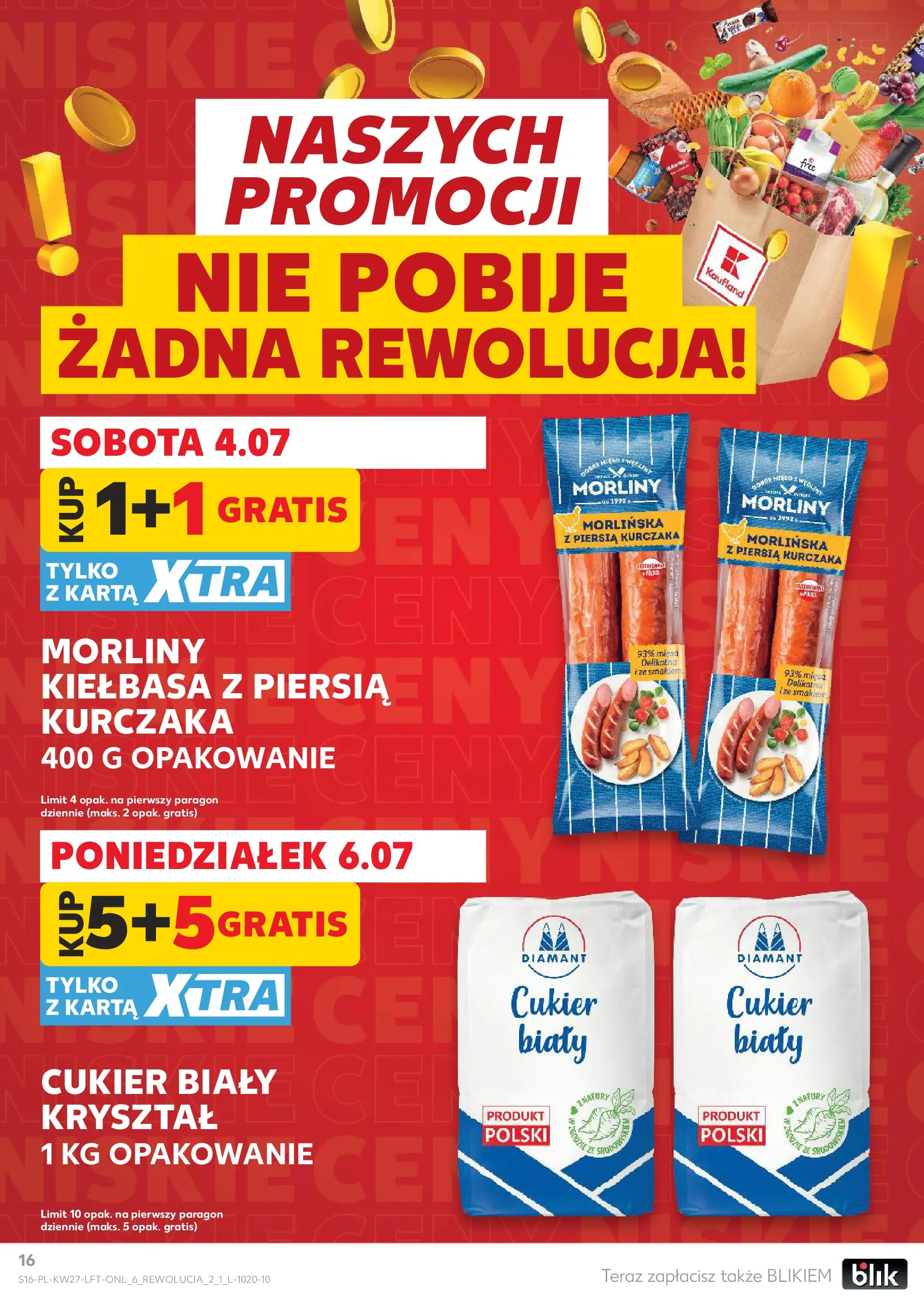 Kaufland gazetka (02.07.2026) - od jutra | Strona: 16 | Produkty: Kiełbasa, Karta, Cukier biały, Cukier Kaufland gazetka od 02.07.2026 - od jutra PDF | Strona: 16 | Produkty: Kiełbasa, Karta, Cukier biały, Cukier