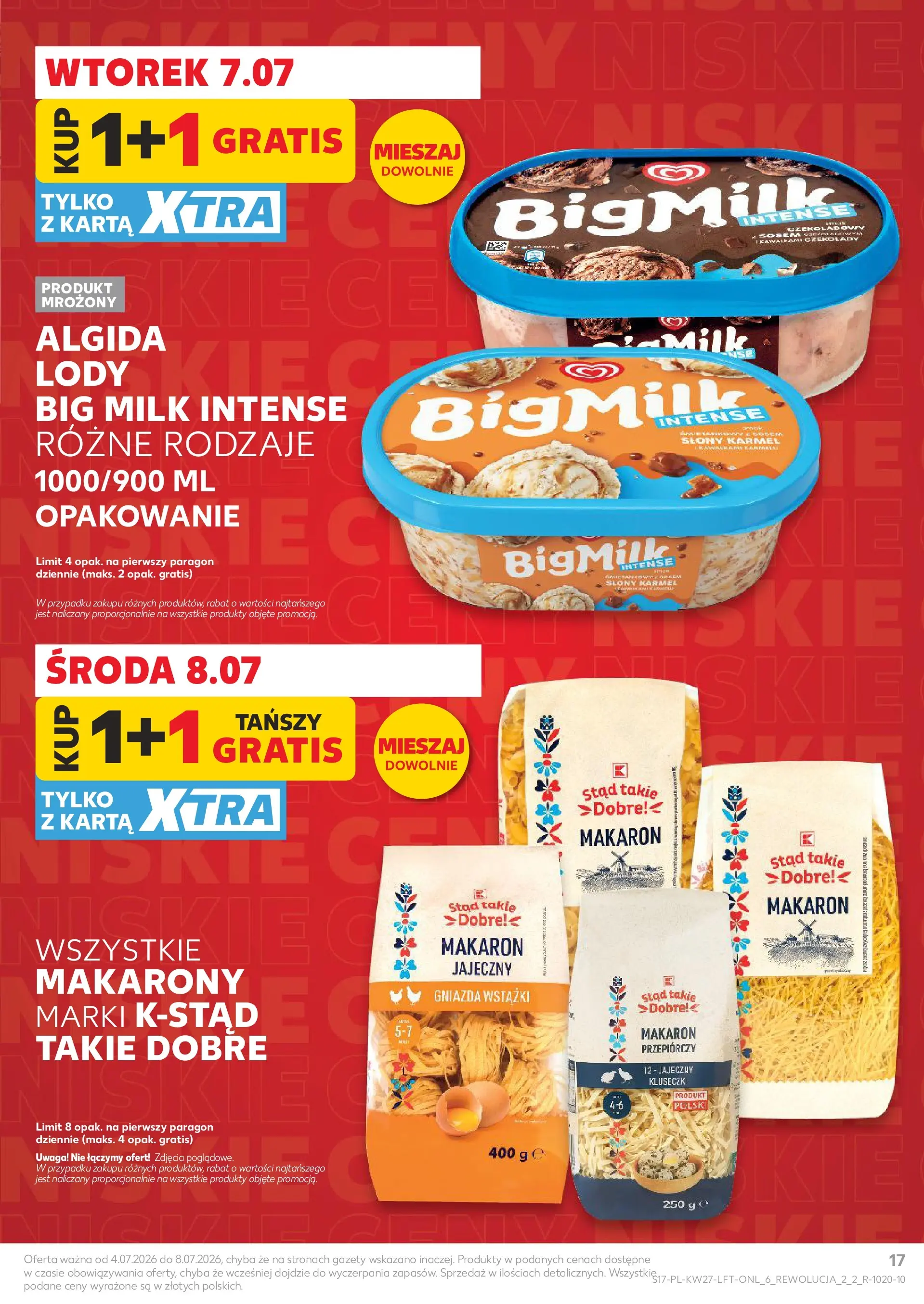 Kaufland gazetka (02.07.2026) - od jutra | Strona: 17 | Produkty: Karta, Czekolady, Makarony, Lody Kaufland gazetka od 02.07.2026 - od jutra PDF | Strona: 17 | Produkty: Karta, Czekolady, Makarony, Lody