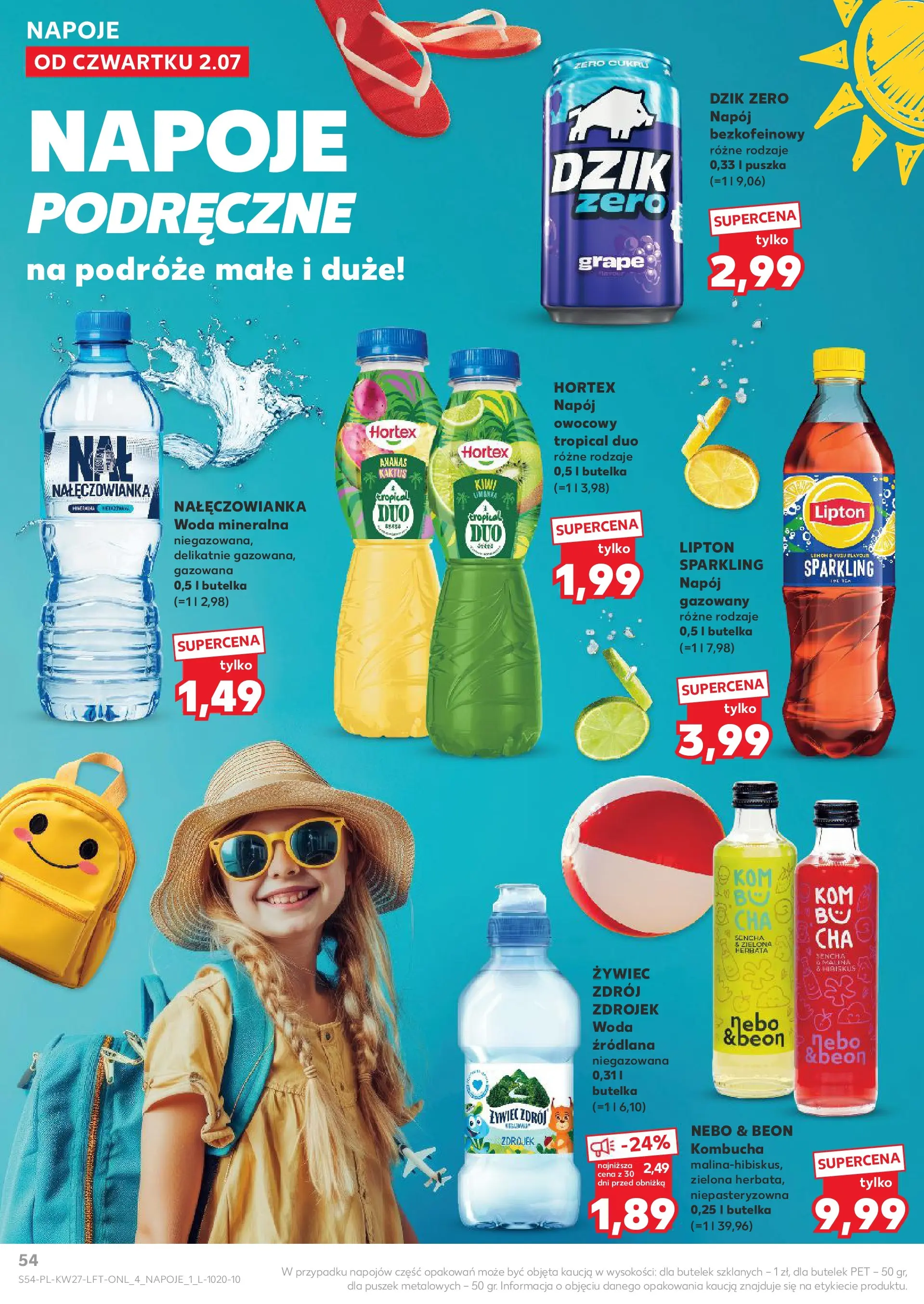 Kaufland gazetka (02.07.2026) - od jutra | Strona: 54 | Produkty: Napoje, Woda źródlana, Ananas, Kombucha Kaufland gazetka od 02.07.2026 - od jutra PDF | Strona: 54 | Produkty: Napoje, Woda źródlana, Ananas, Kombucha
