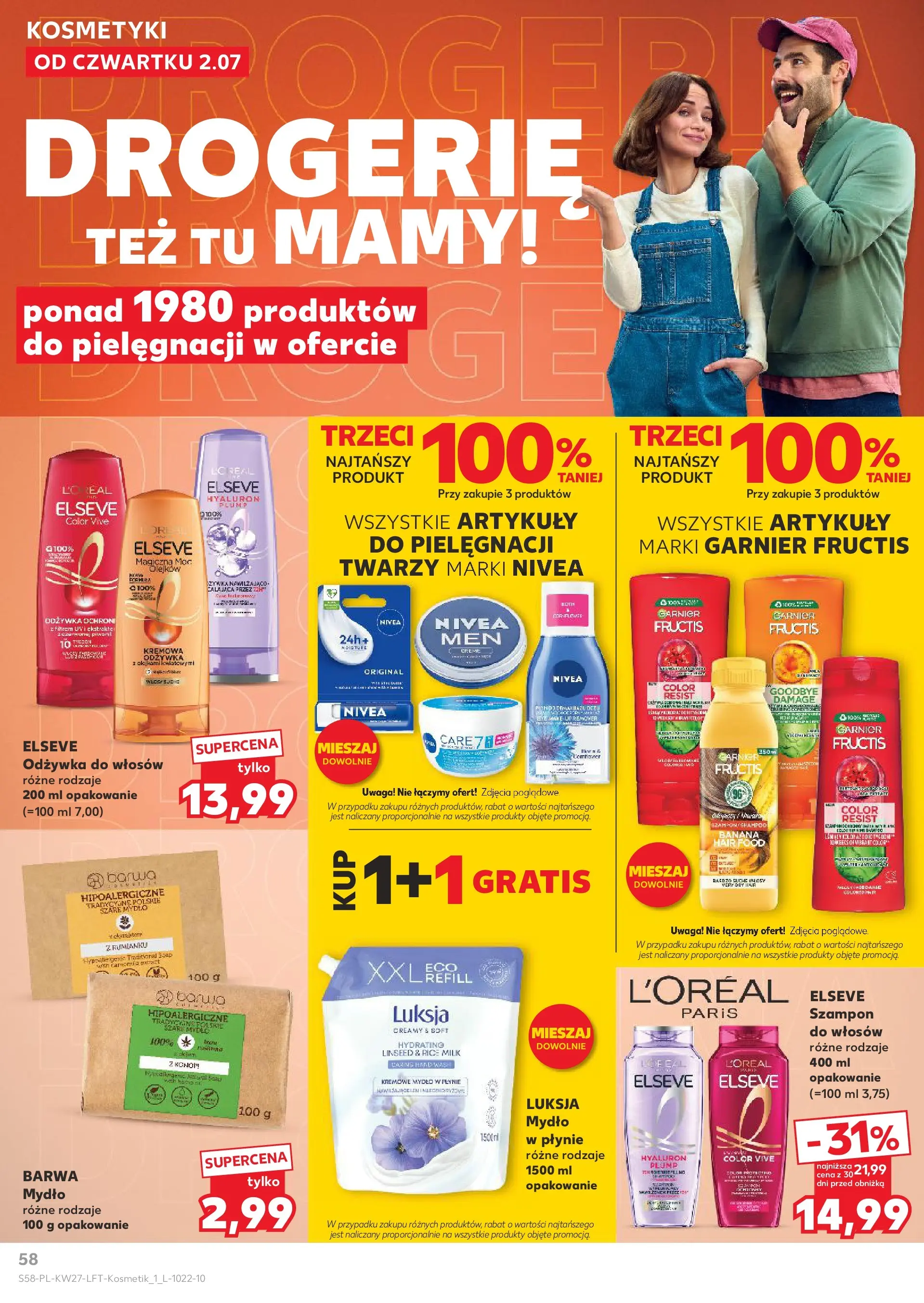 Kaufland gazetka (02.07.2026) - od jutra | Strona: 58 | Produkty: Mydło w płynie, Kosmetyki, Odżywka, Mydło Kaufland gazetka od 02.07.2026 - od jutra PDF | Strona: 58 | Produkty: Mydło w płynie, Kosmetyki, Odżywka, Mydło
