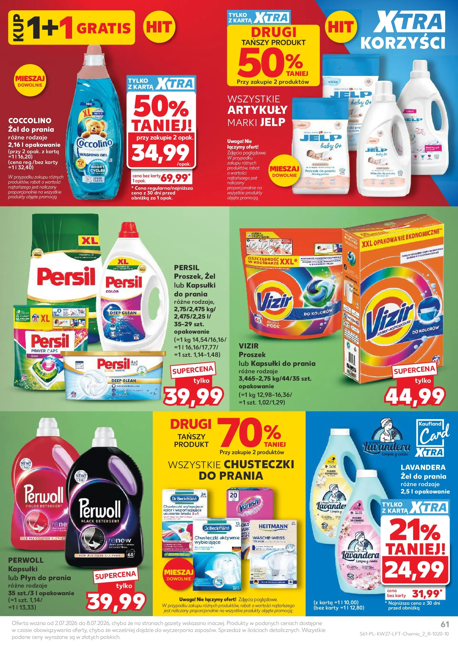 Kaufland gazetka (02.07.2026) - od jutra | Strona: 61 | Produkty: Płyn do prania Perwoll, Persil, Kapsułki do prania, Proszek do prania Persil Kaufland gazetka od 02.07.2026 - od jutra PDF | Strona: 61 | Produkty: Płyn do prania Perwoll, Persil, Kapsułki do prania, Proszek do prania Persil