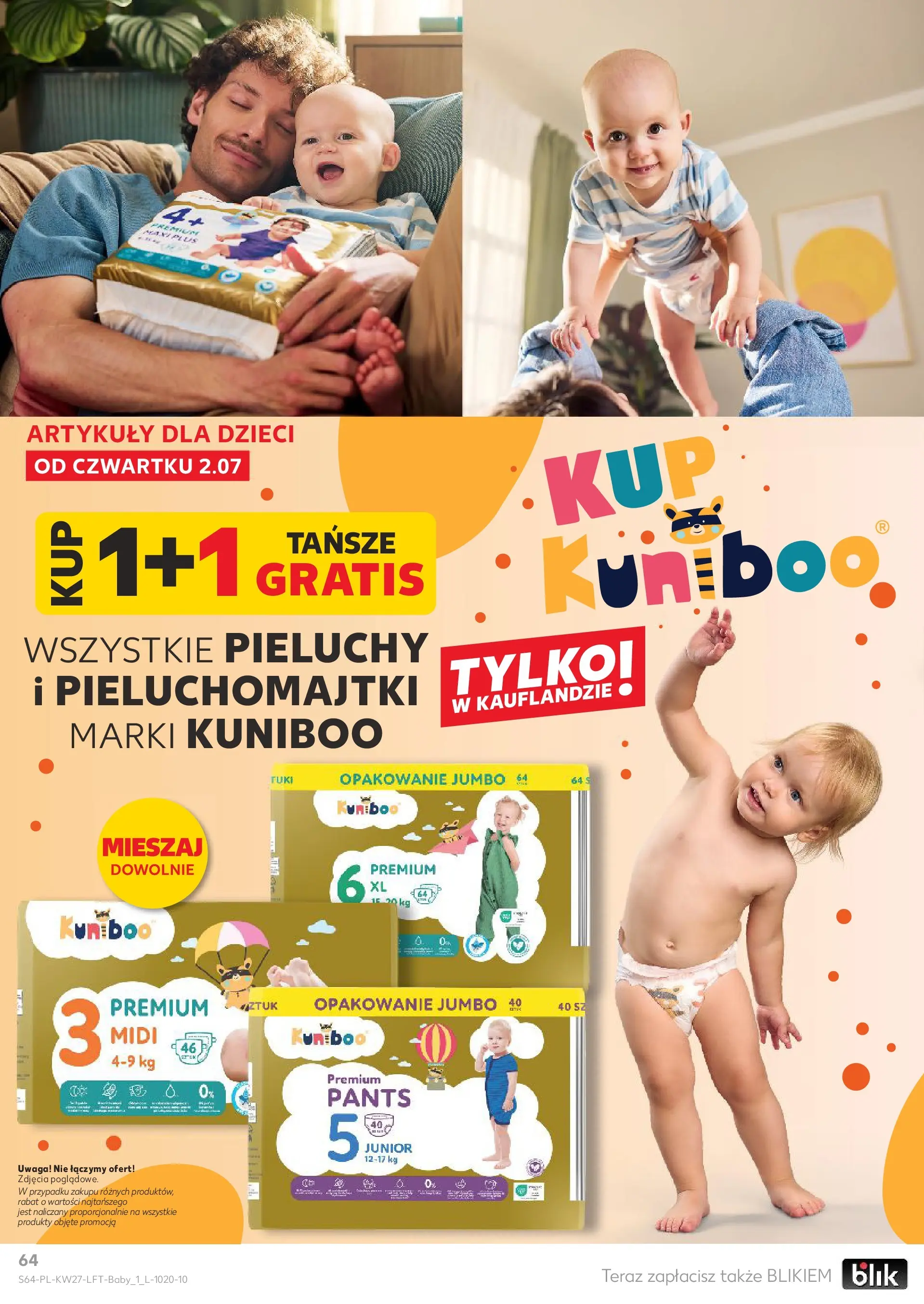 Kaufland gazetka (02.07.2026) - od jutra | Strona: 64 | Produkty: Pieluchomajtki Kaufland gazetka od 02.07.2026 - od jutra PDF | Strona: 64 | Produkty: Pieluchomajtki