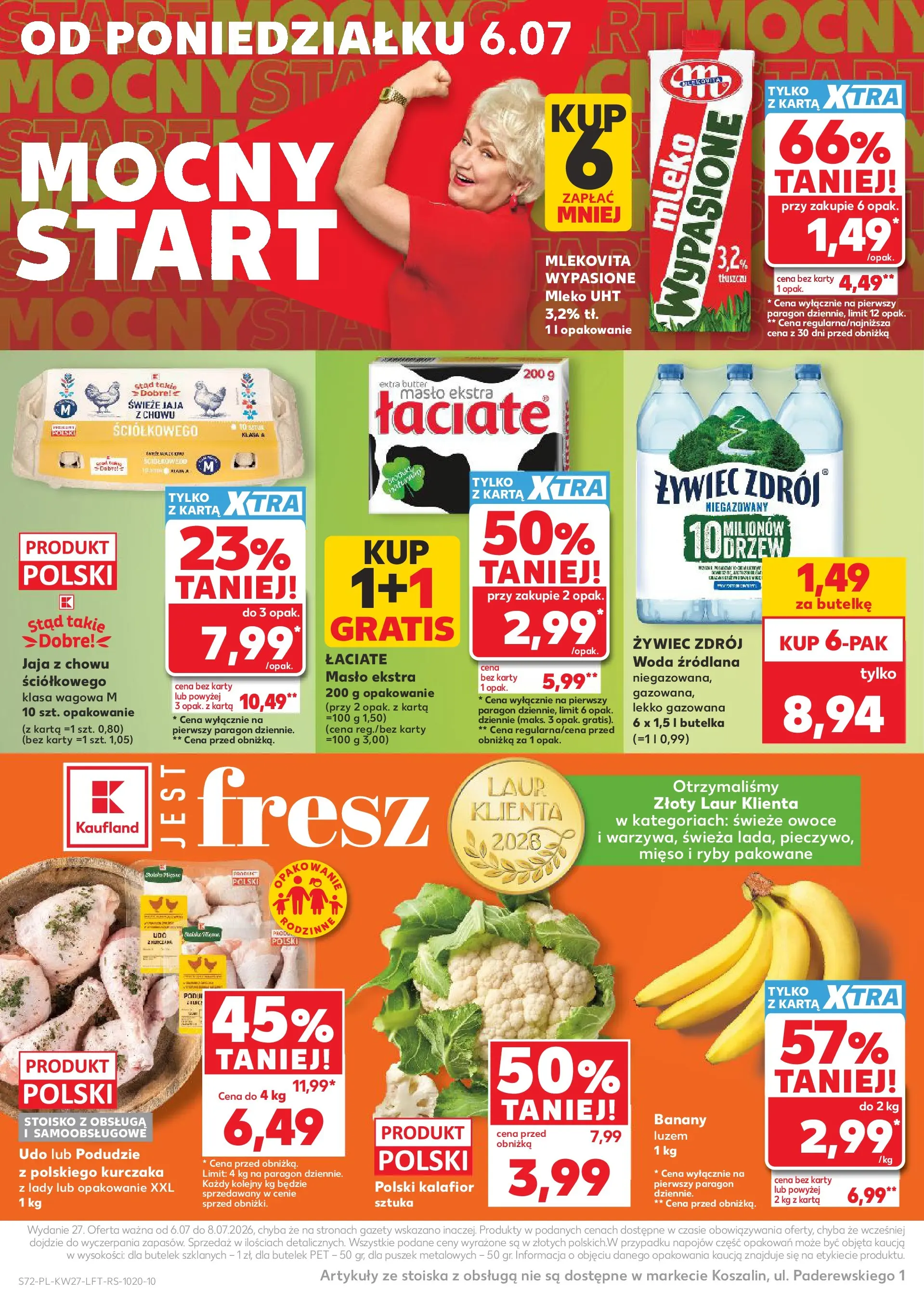 Kaufland gazetka (02.07.2026) - od jutra | Strona: 72 | Produkty: Mleko wypasione, Kalafior, Woda źródlana, Ryby Kaufland gazetka od 02.07.2026 - od jutra PDF | Strona: 72 | Produkty: Mleko wypasione, Kalafior, Woda źródlana, Ryby