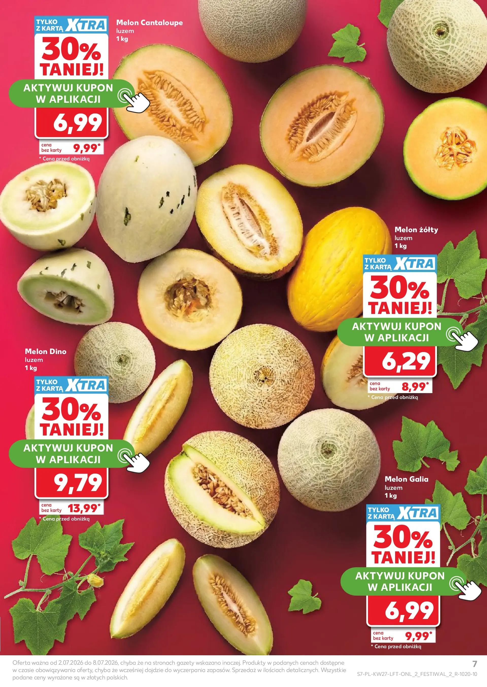 Kaufland gazetka (02.07.2026) - od jutra | Strona: 7 | Produkty: Karta, Melon Kaufland gazetka od 02.07.2026 - od jutra PDF | Strona: 7 | Produkty: Karta, Melon