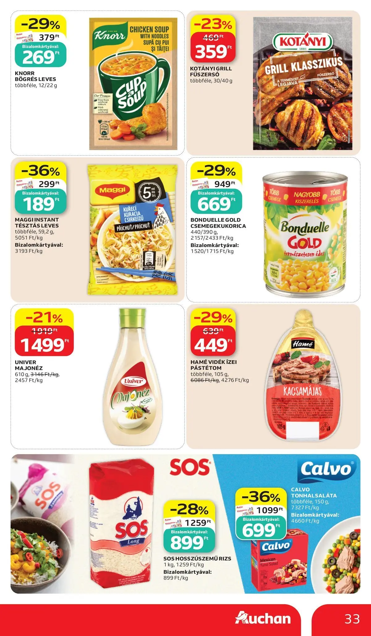 Auchan akciós újság Budapest - 2026.07.02. -tól/töl > akció, lapozható szórólap 🛍️ | Oldal: 33 | Termékek: Tonhalsaláta, Grill, Pástétom, Majonéz