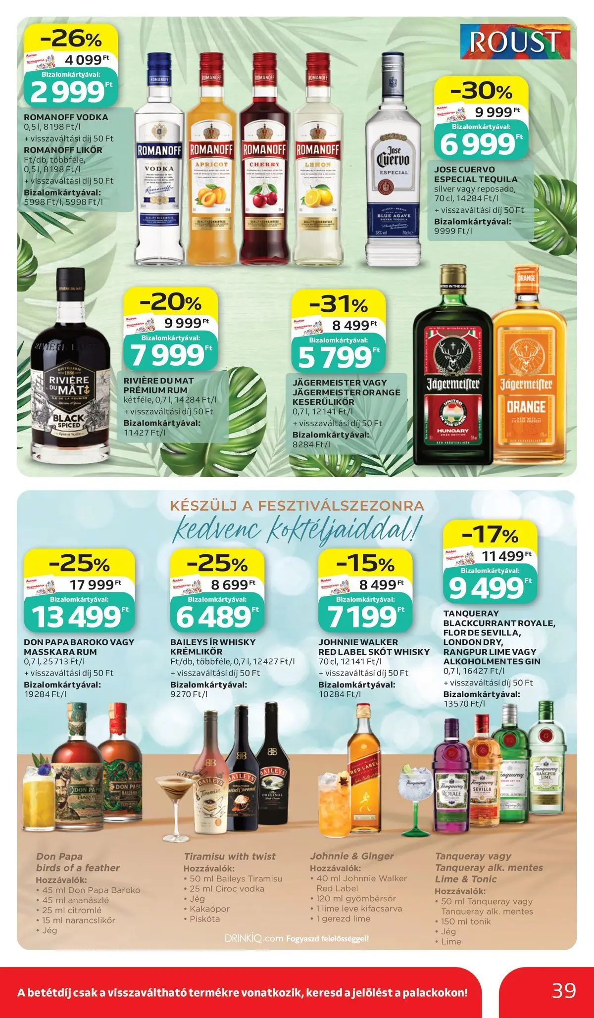 Auchan akciós újság Budapest - 2026.07.02. -tól/töl > akció, lapozható szórólap 🛍️ | Oldal: 39 | Termékek: Lime, Ananászlé, Gyömbérsör, Kakaópor