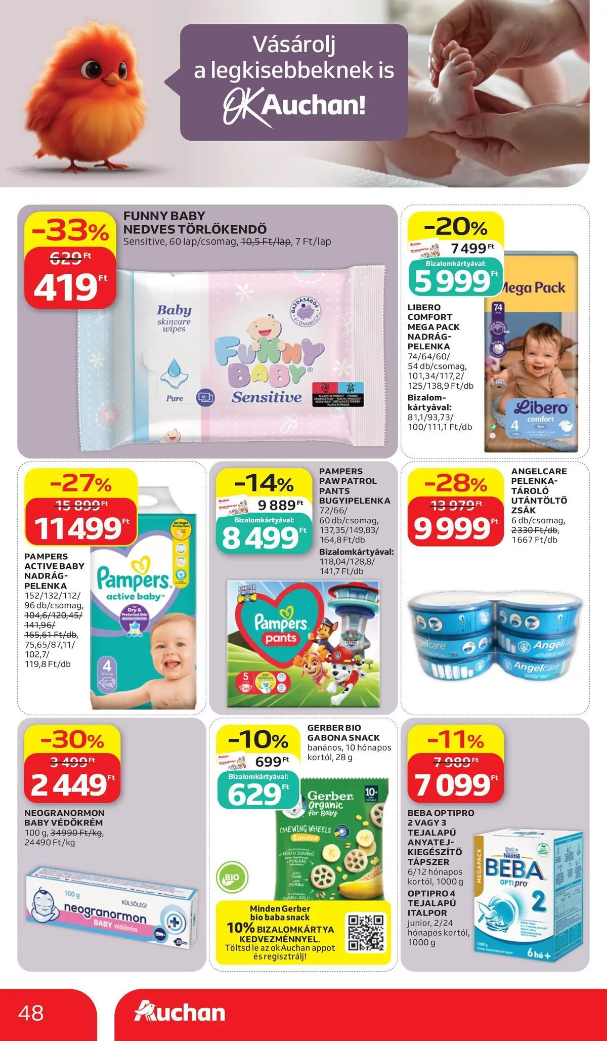 Auchan akciós újság Budapest - 2026.07.02. -tól/töl > akció, lapozható szórólap 🛍️ | Oldal: 48 | Termékek: Törlőkendő, Nedves törlőkendő, Italpor, Nadrág