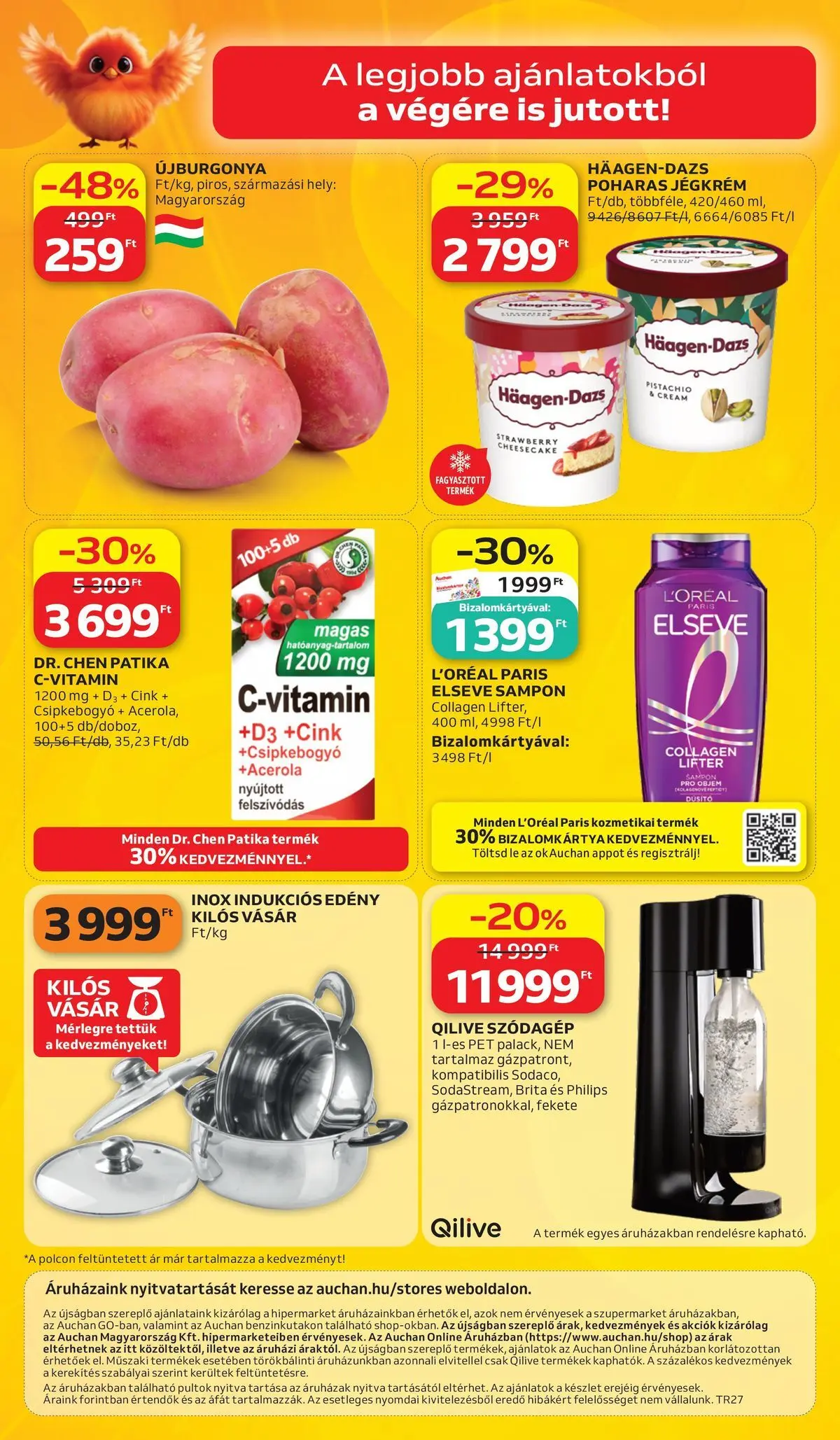 Auchan akciós újság Budapest - 2026.07.02. -tól/töl > akció, lapozható szórólap 🛍️ | Oldal: 56 | Termékek: Szódagép, Edény, Sampon, Jégkrém