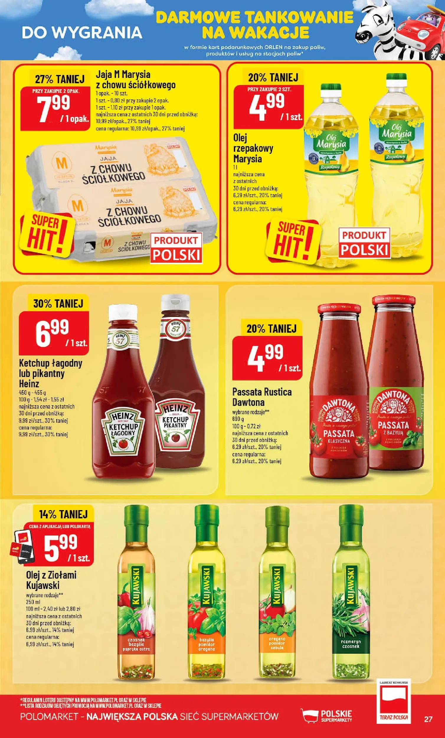 Nowa POLOmarket gazetka od jutra 01.07.2026 | Strona: 27 | Produkty: Czosnek, Oregano, Ketchup, Jaja