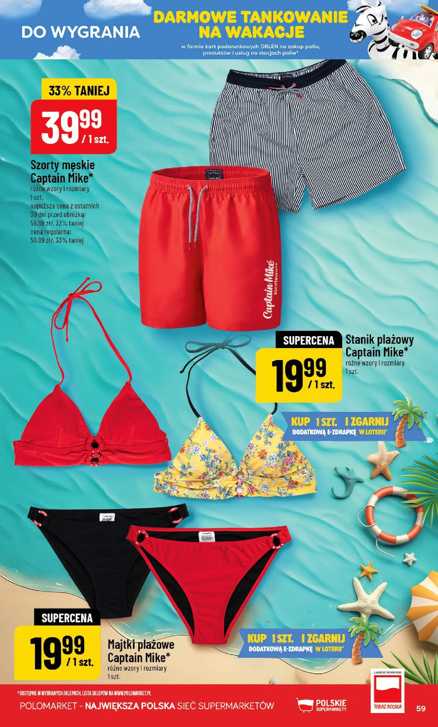 Nowa POLOmarket gazetka od jutra 01.07.2026 | Strona: 59 | Produkty: Szorty, Majtki, Stanik