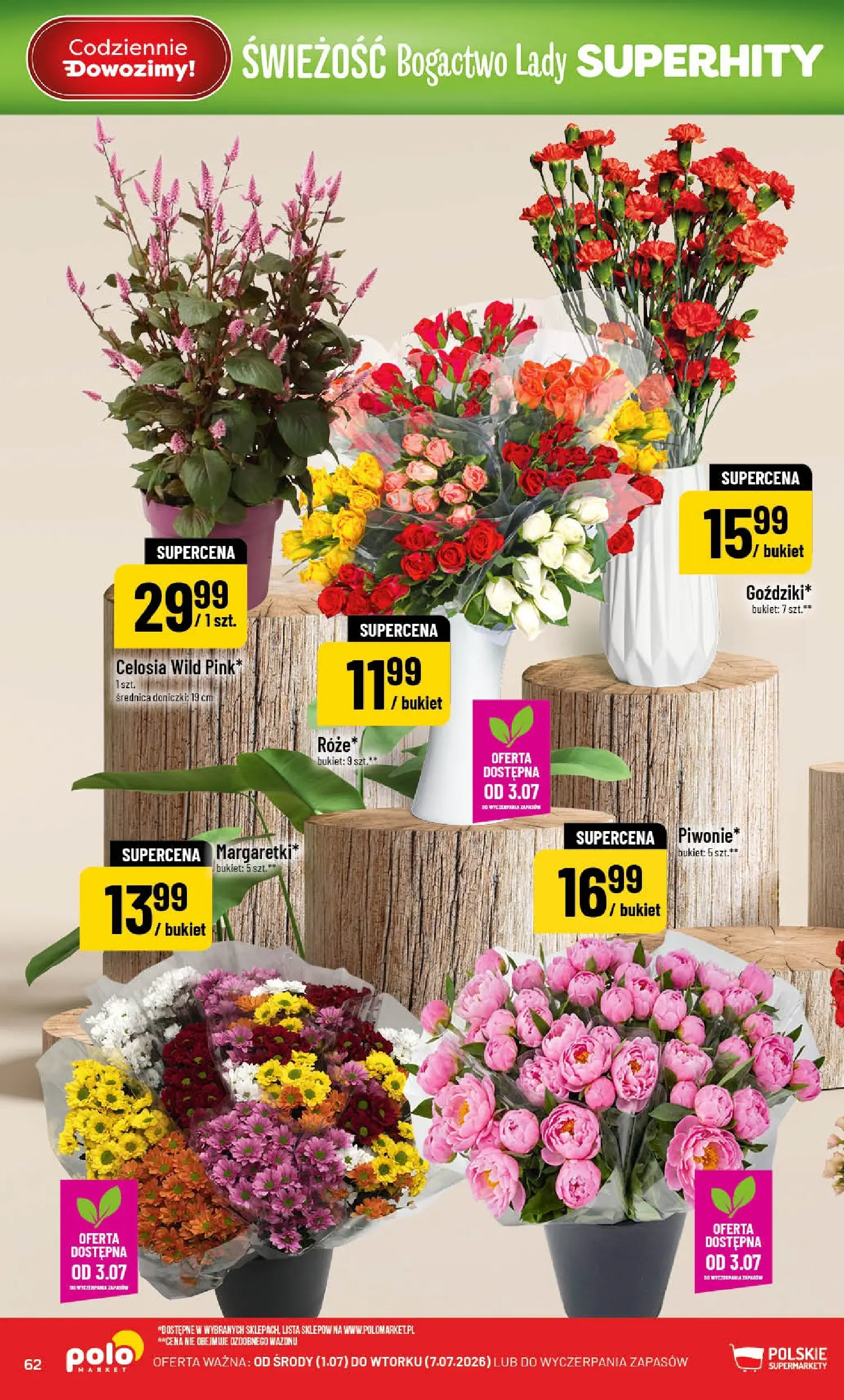 Nowa POLOmarket gazetka od jutra 01.07.2026 | Strona: 62 | Produkty: Doniczki