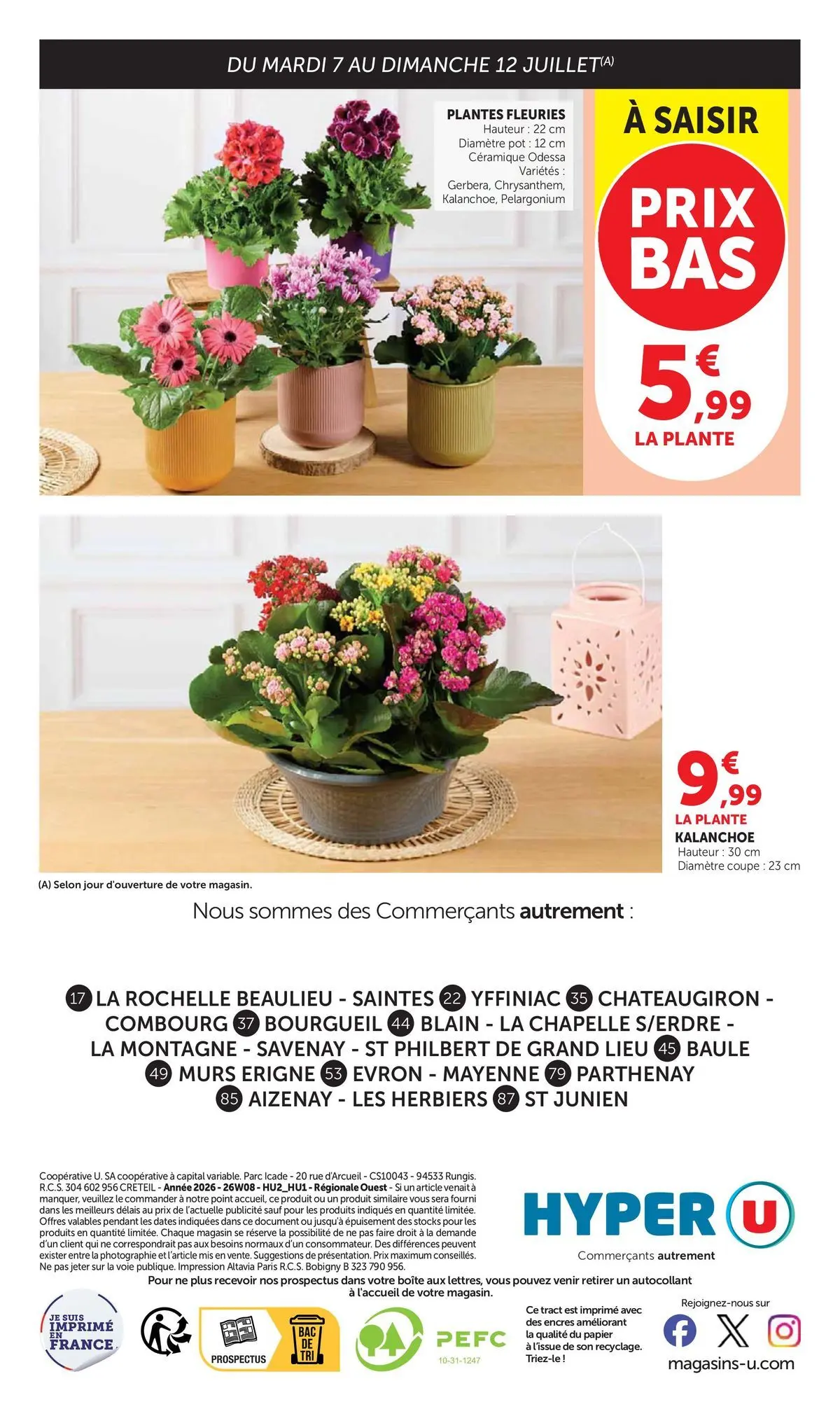 Offres - Catalogue HYPER U 【Juillet】 | Page: 10 | Produits: Plantes