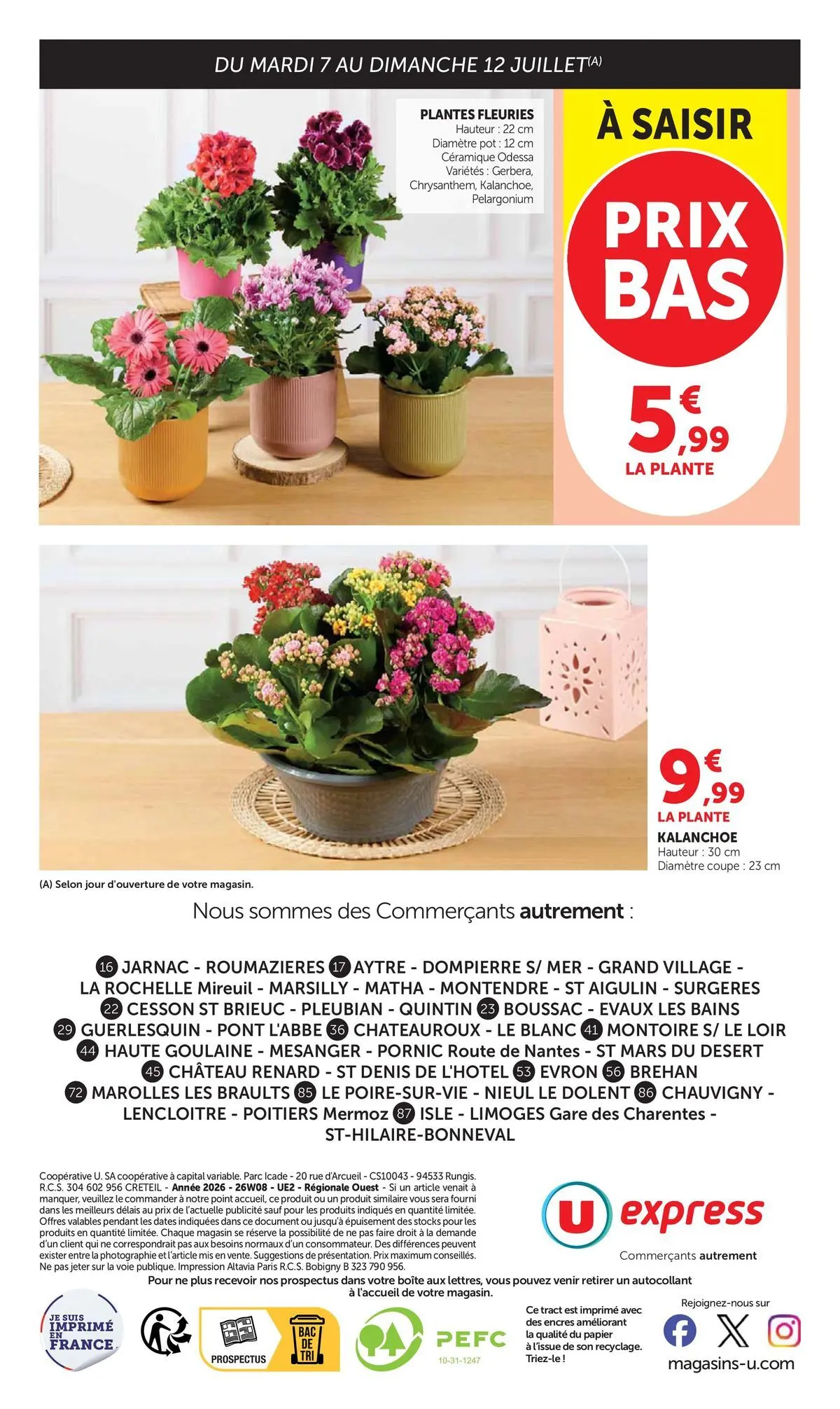 Offres - Catalogue U EXPRESS 【Juillet】 | Page: 6 | Produits: Plantes