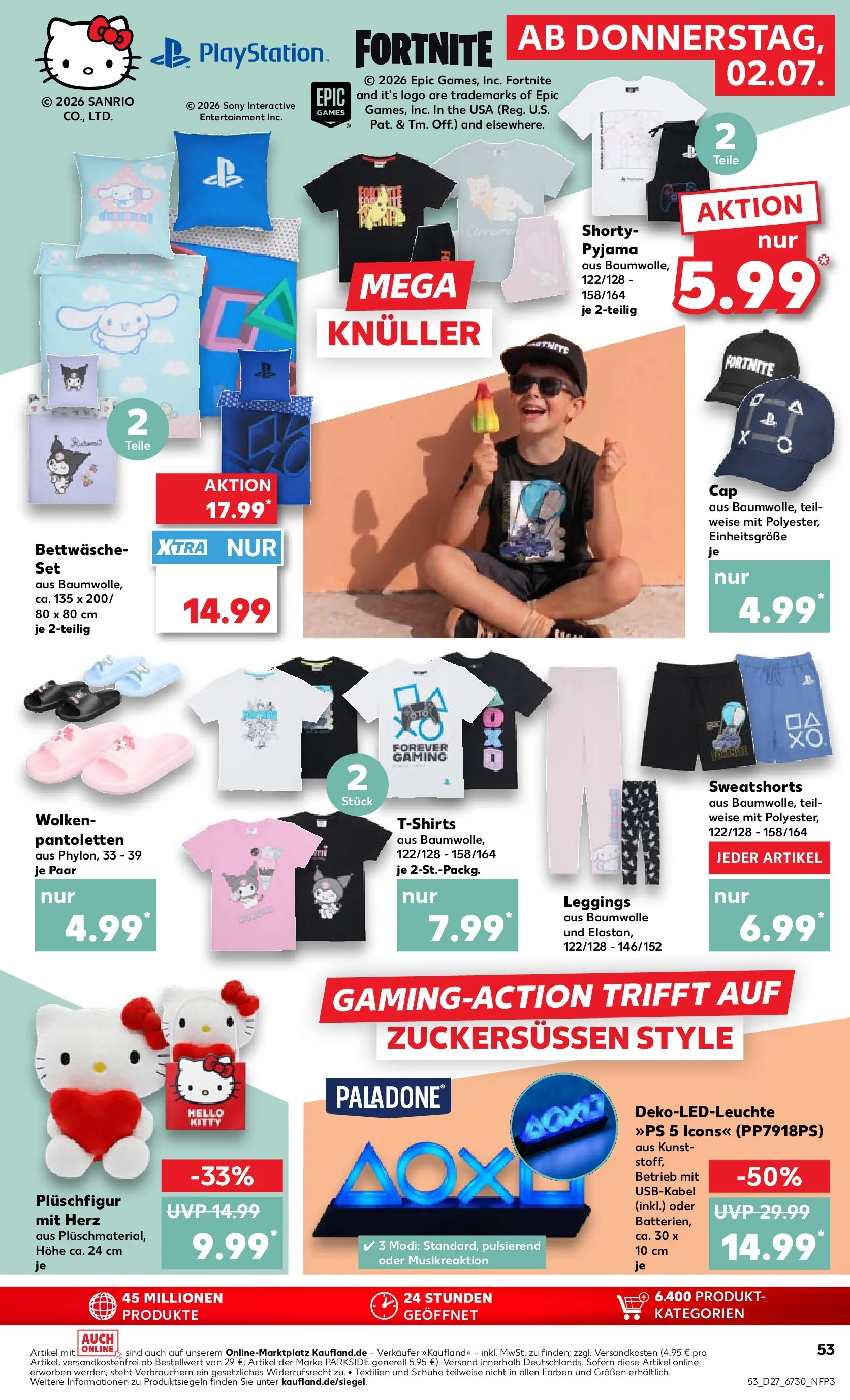 Prospekt Kaufland ab 29.06.2026 ยป Angebote und Werbung Online | Seite: 64 | Produkte: Sony, Bettwรคsche, Pyjama, Leggings Prospekt Kaufland ab 29.06.2026 ยป Angebote Online zum Blรคttern | Seite: 64 | Produkte: Sony, Bettwรคsche, Pyjama, Leggings