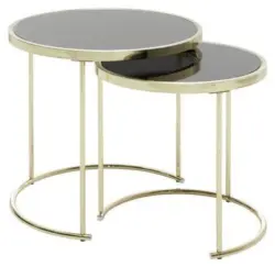 Satztisch "Cora", 2-er Set, gold
