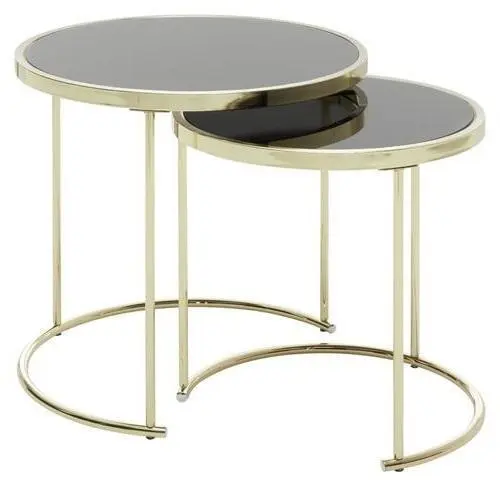 Satztisch "Cora", 2-er Set, gold