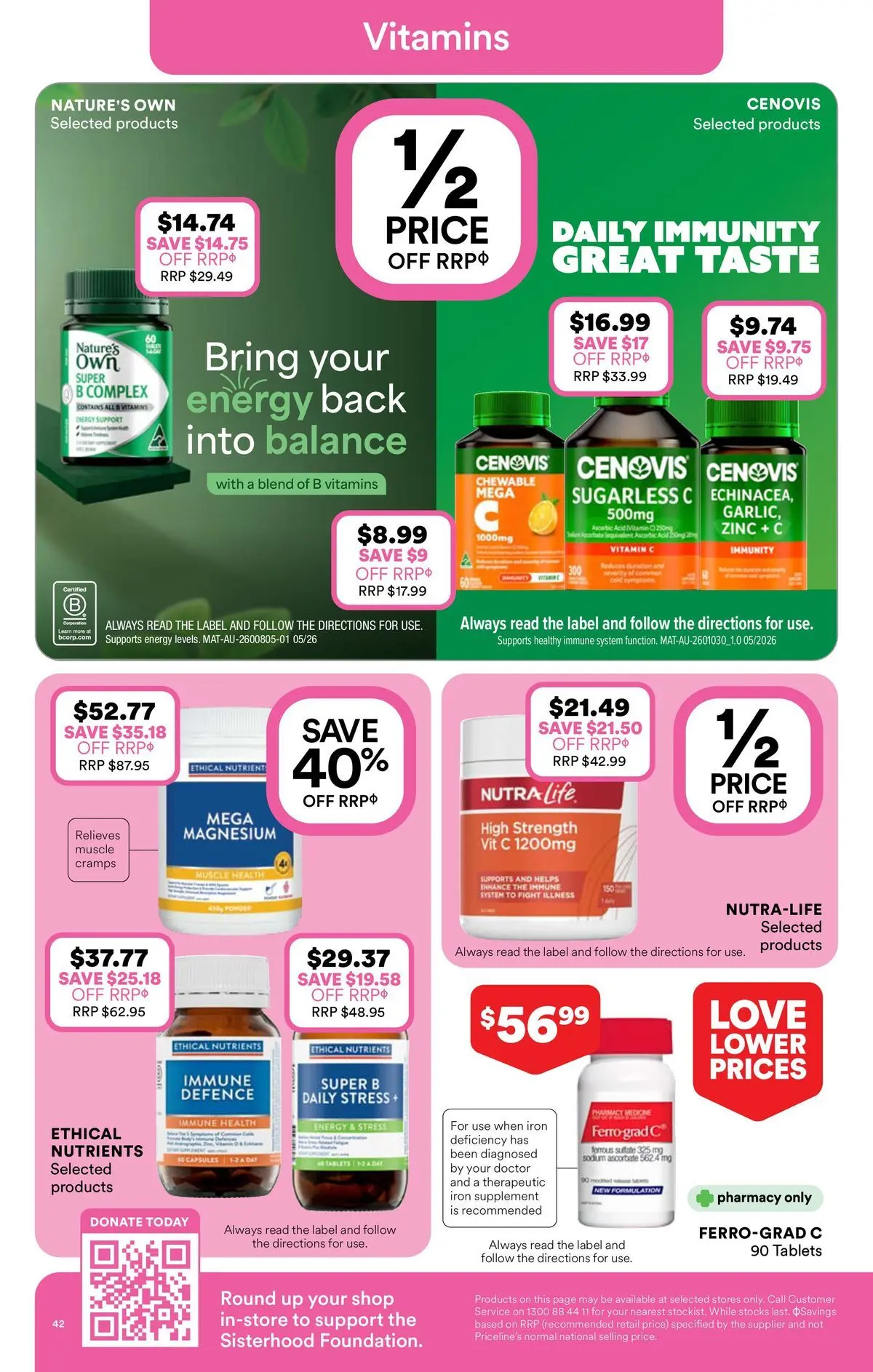 Priceline Pharmacy catalogue Randwick - 01/07/2026 > weekly / monthly specials | Page: 42