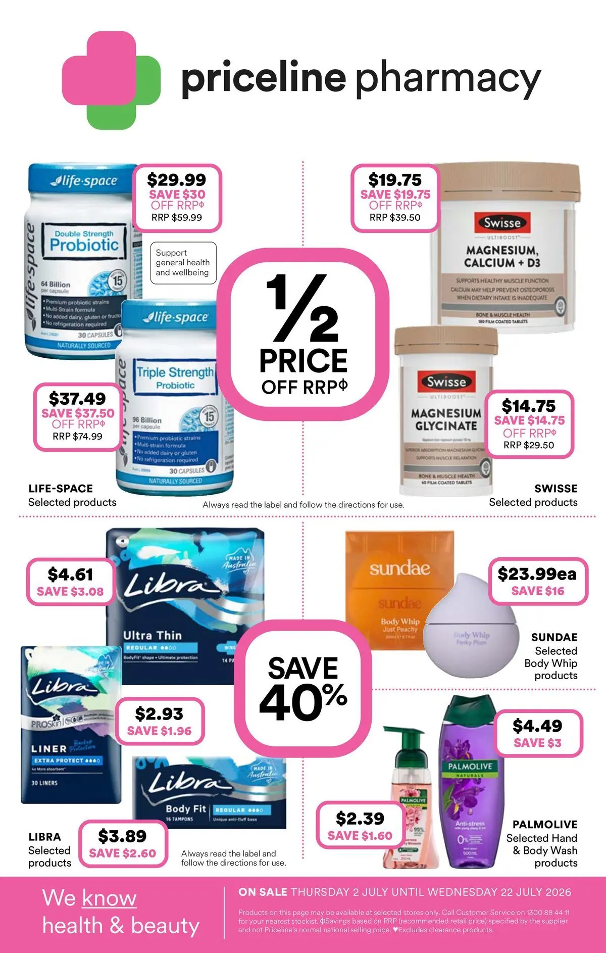 Priceline Pharmacy catalogue Randwick - 01/07/2026 > weekly / monthly specials | Page: 44