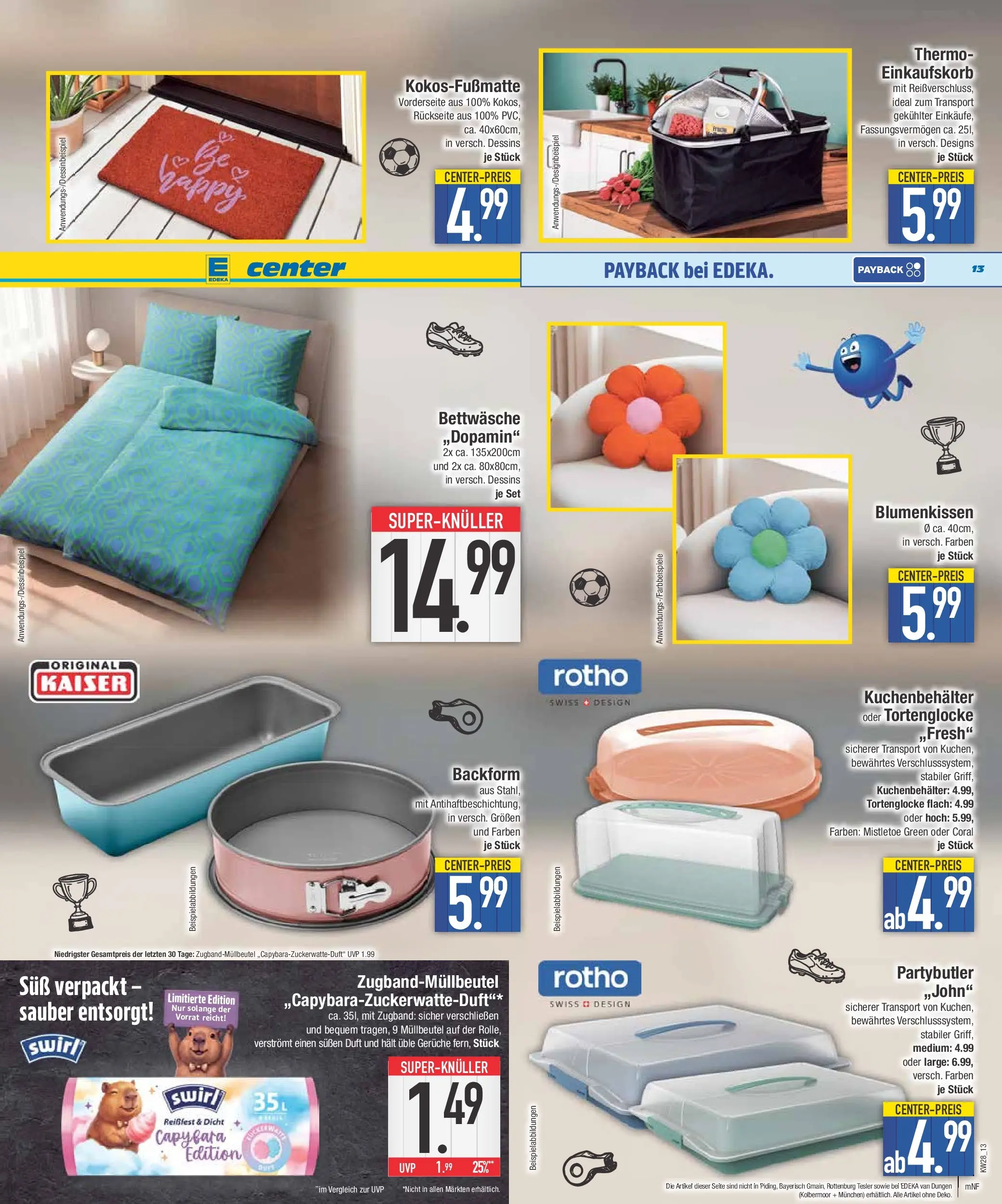 E center Prospekt München (ab 06.07.2026) zum Blättern | Seite: 13 | Produkte: Coral, Bettwäsche, Duft