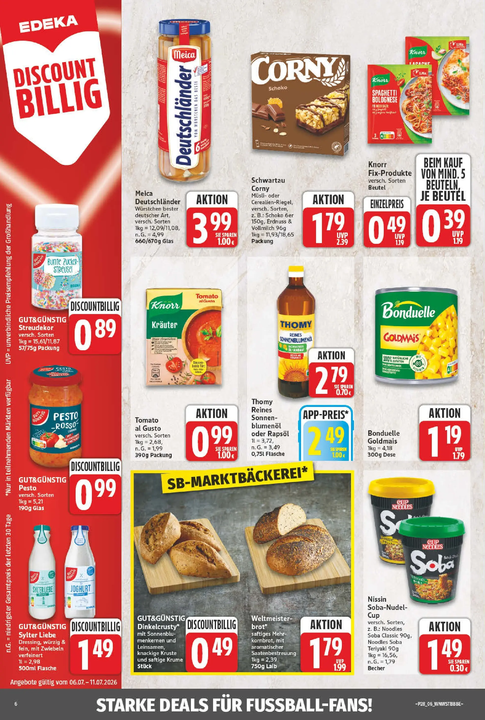 Angebote - Wochenangebote (ab 05.07.2026) zum Blättern | Seite: 6 | Produkte: Joghurt, Rapsöl, Knorr, Meica