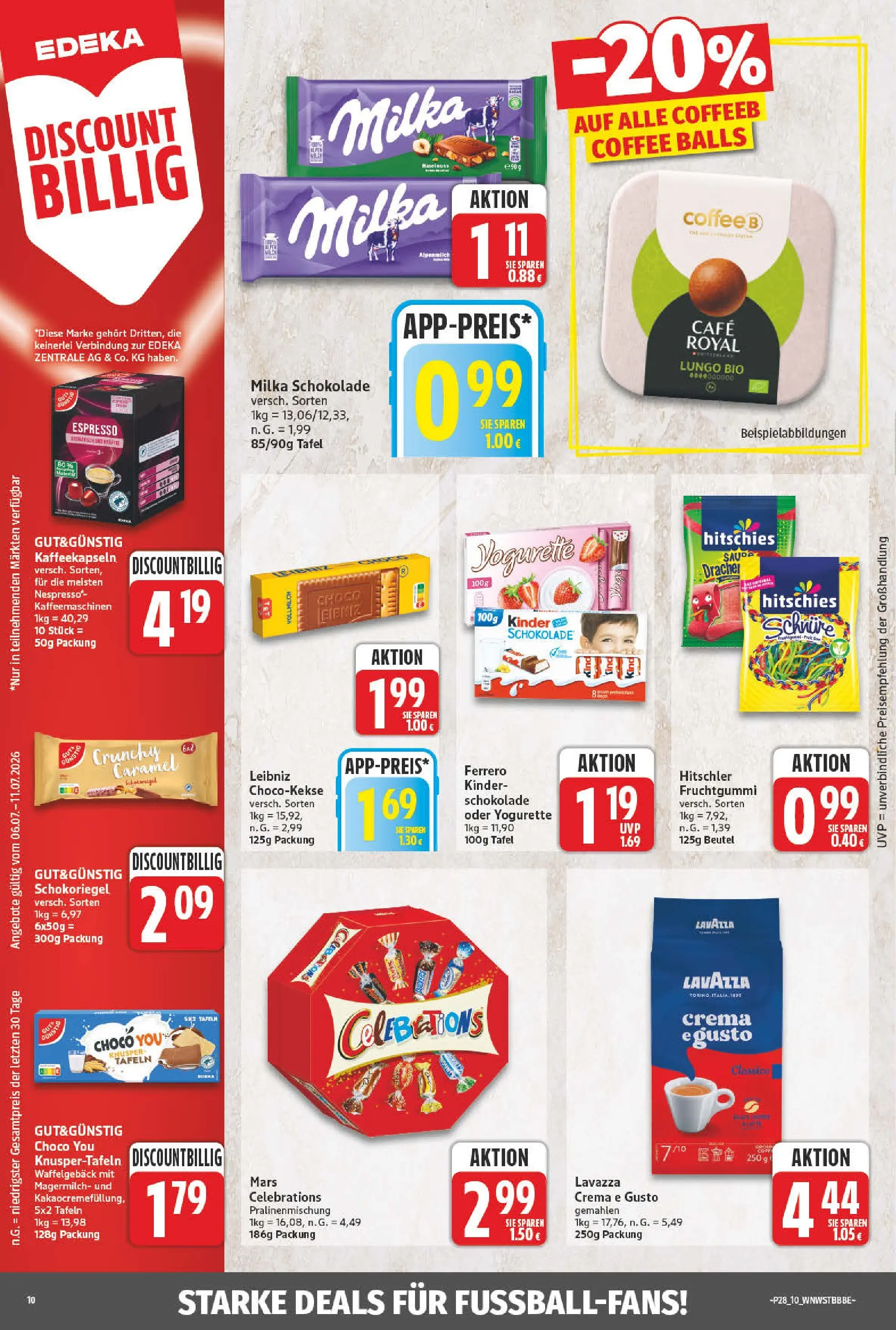 Angebote - Wochenangebote (ab 05.07.2026) zum Blättern | Seite: 10 | Produkte: Yogurette, Milka schokolade, Milka, Celebrations