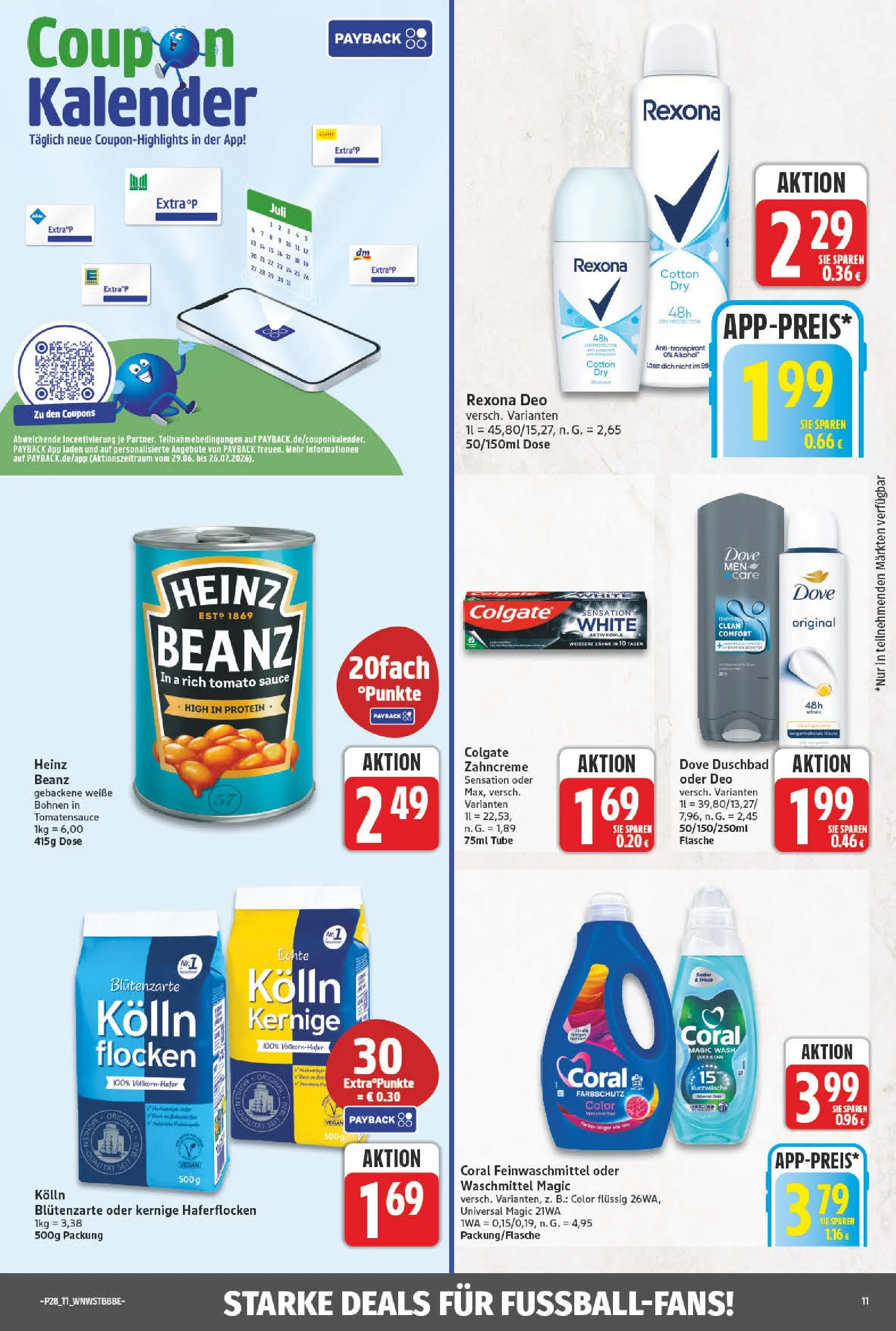 Angebote - Wochenangebote (ab 05.07.2026) zum Blättern | Seite: 11 | Produkte: Coral, Antitranspirant, Waschmittel, Flocken