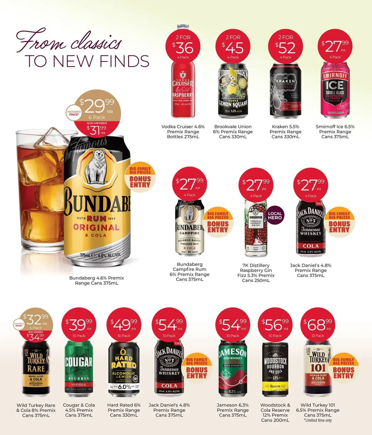 Deals - Discover Winter Favourites 06/07 - 05/07/2026 > weekly / monthly specials | Page: 7 | Products: Bourbon, Vodka, Whiskey, Squash