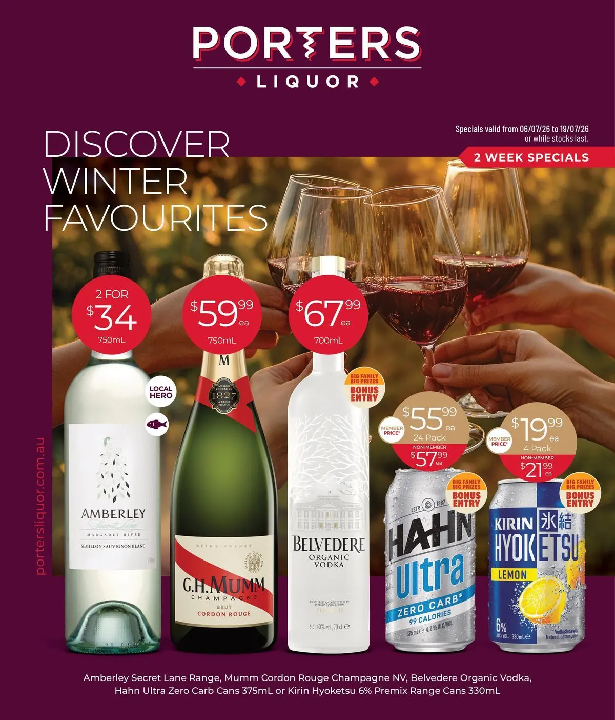 Deals - Discover Winter Favourites 06/07 - 05/07/2026 > weekly / monthly specials | Page: 1 | Products: Vodka, Lemon