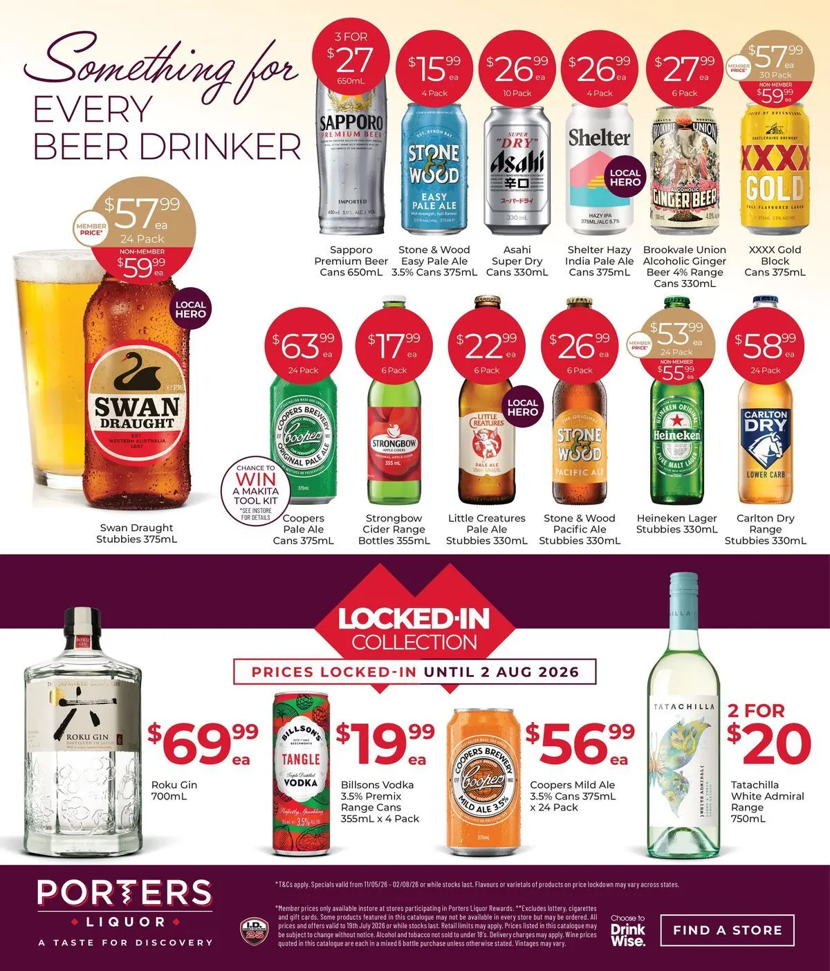 Deals - Discover Winter Favourites 06/07 - 05/07/2026 > weekly / monthly specials | Page: 8 | Products: Ginger, Wine, Beer, Wood