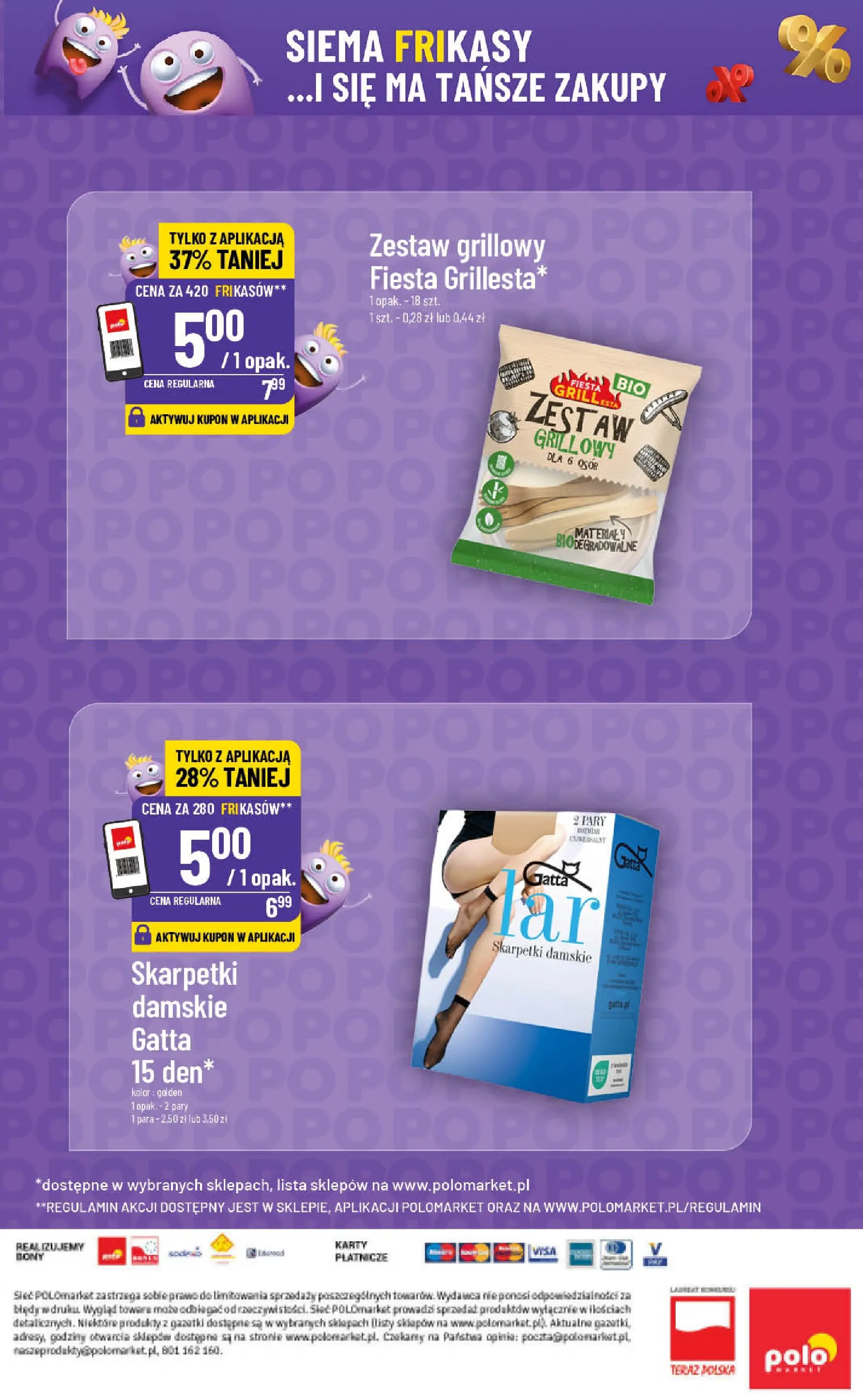 Nowa POLOmarket gazetka od jutra 01.07.2026 | Strona: 10 | Produkty: Skarpetki, Grill, Gatta