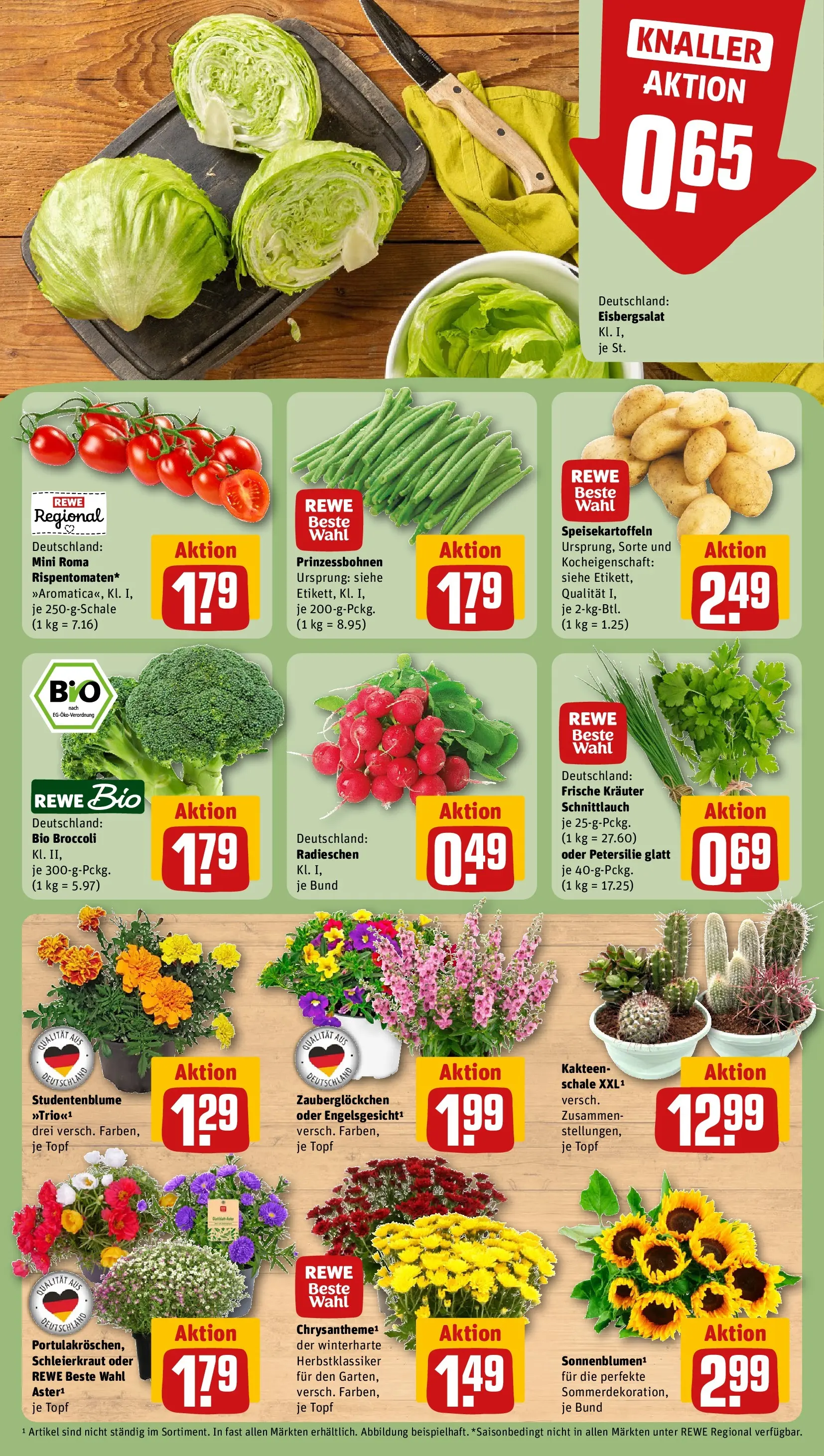 REWE Prospekt ab 05.07.2026 zum Blättern » Angebote | Seite: 7 | Produkte: Eisbergsalat, Petersilie