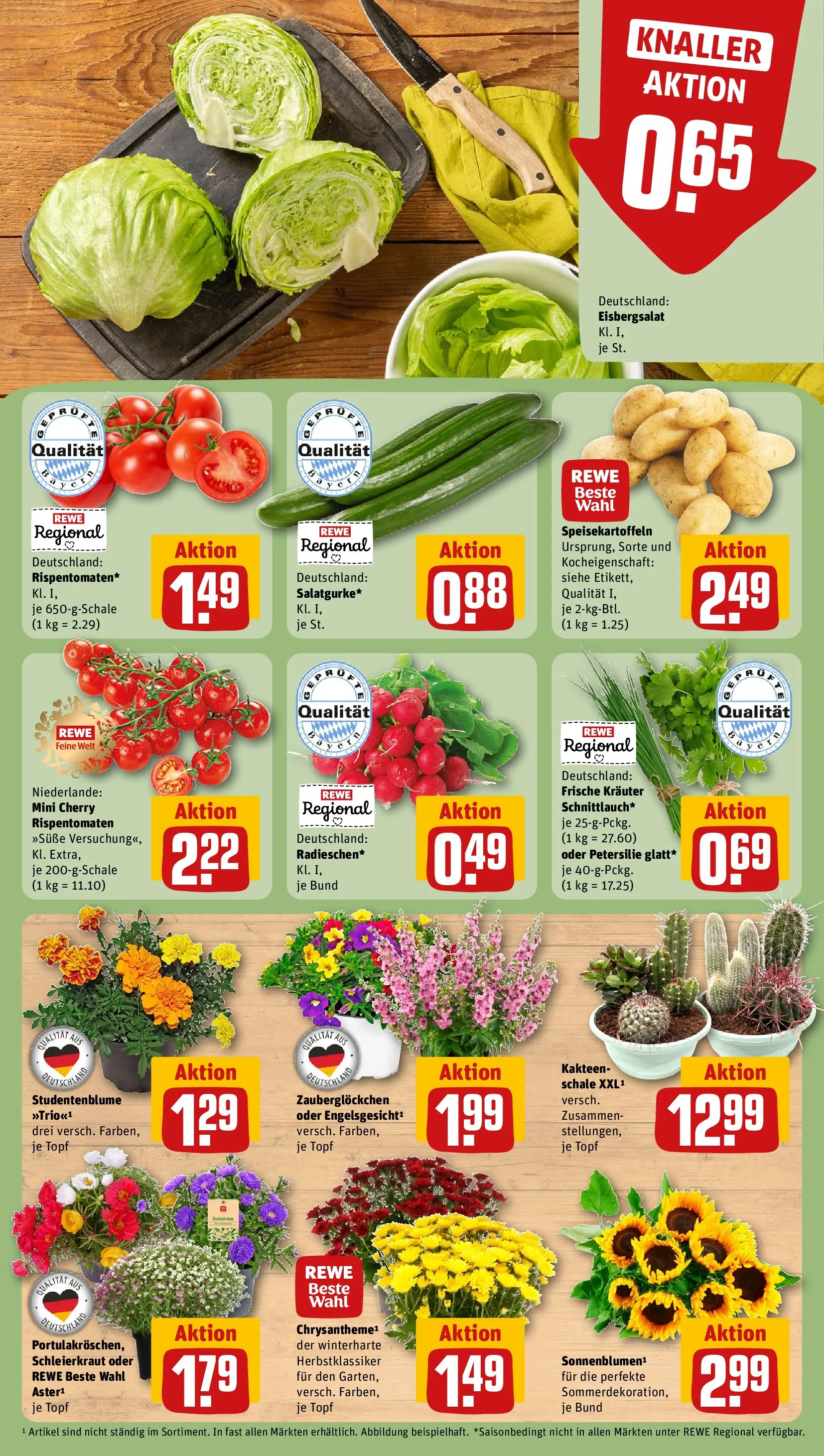 REWE Prospekt ab 05.07.2026 zum Blättern » Angebote | Seite: 7 | Produkte: Eisbergsalat, Petersilie