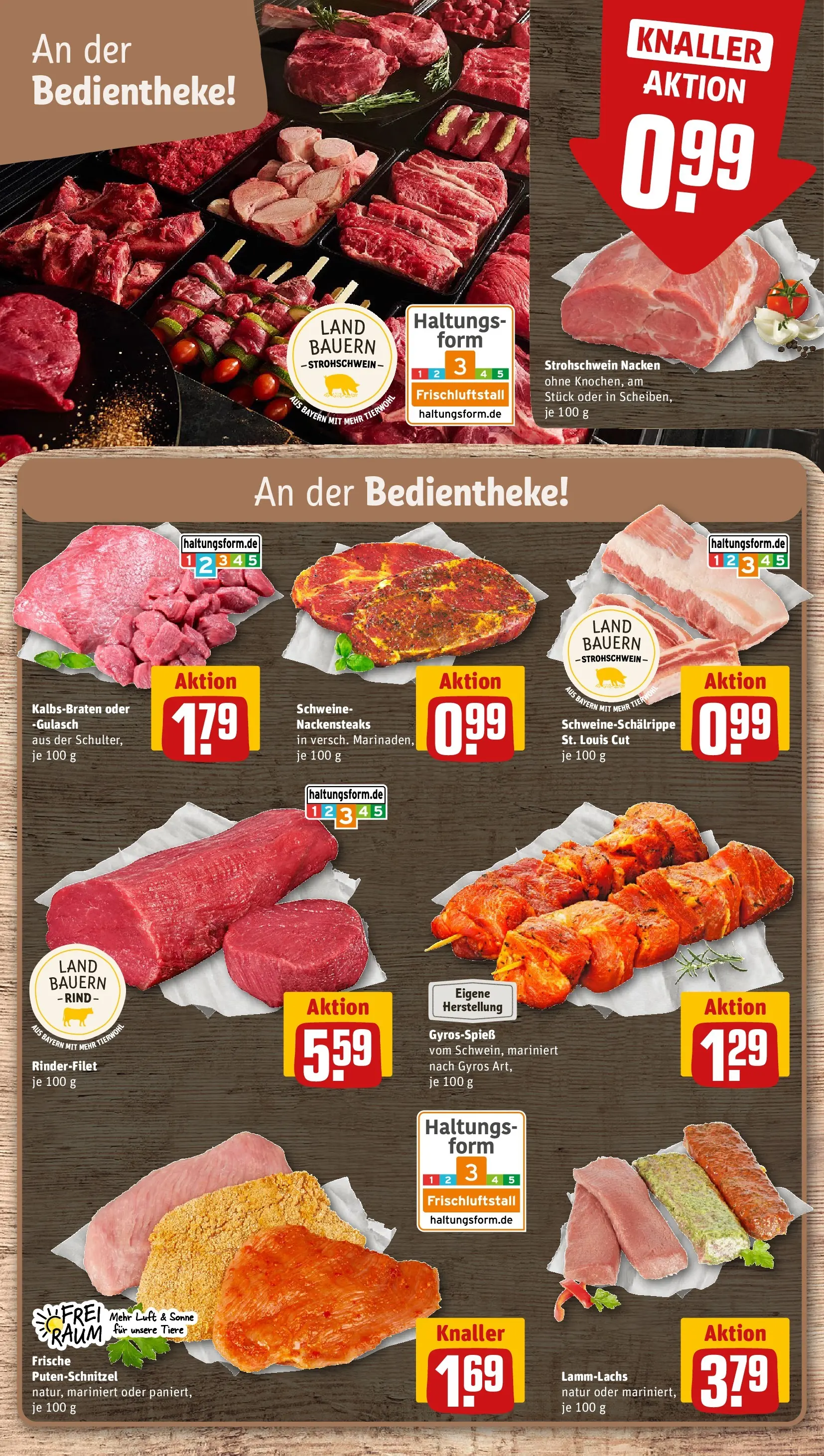 REWE Prospekt ab 05.07.2026 zum Blättern » Angebote | Seite: 8 | Produkte: Nackensteaks, Rinderfilet, Gyros, Gulasch