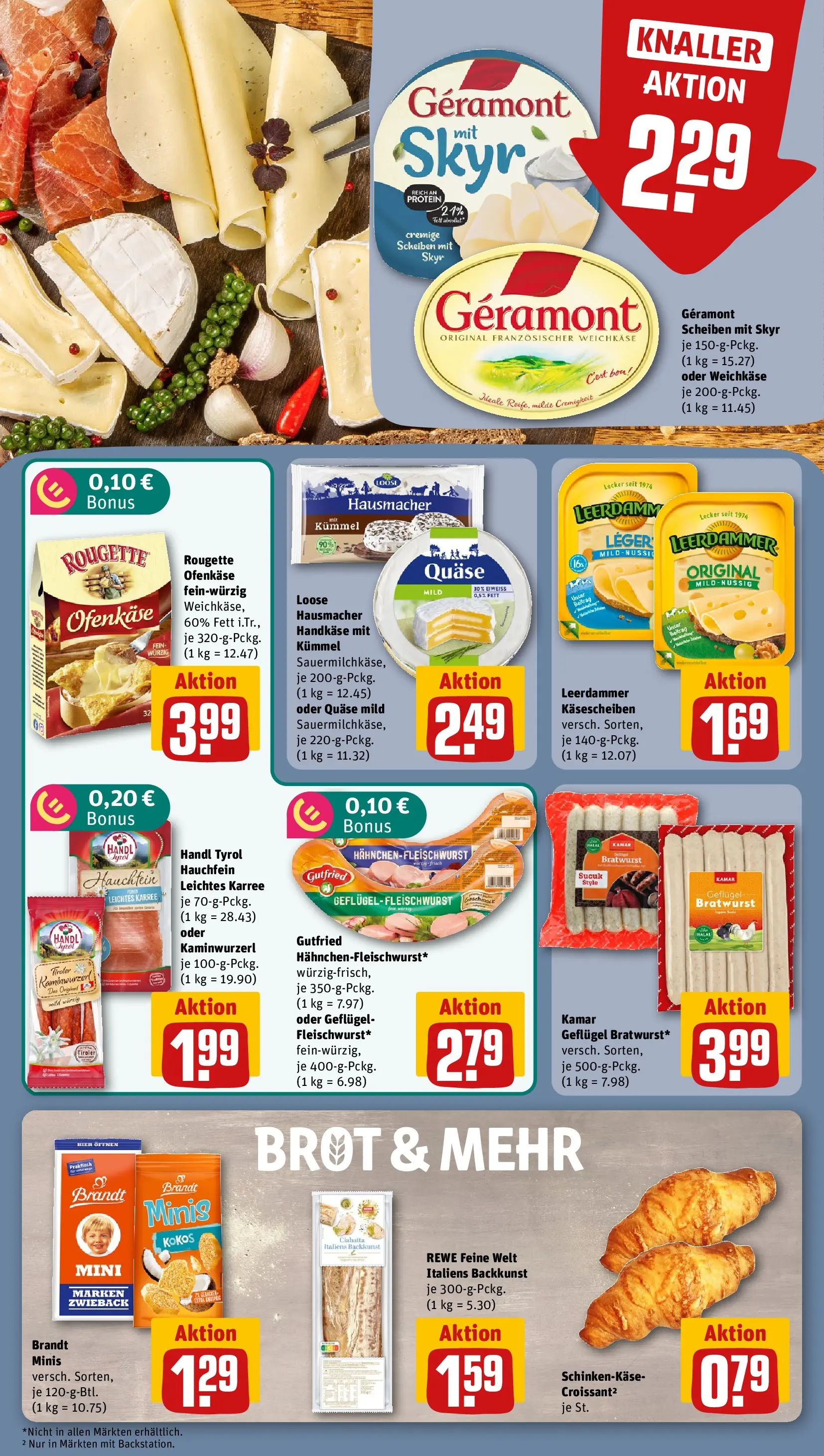 REWE Prospekt ab 05.07.2026 zum Blättern » Angebote | Seite: 18 | Produkte: Geramont, Bratwurst, Skyr, Brot