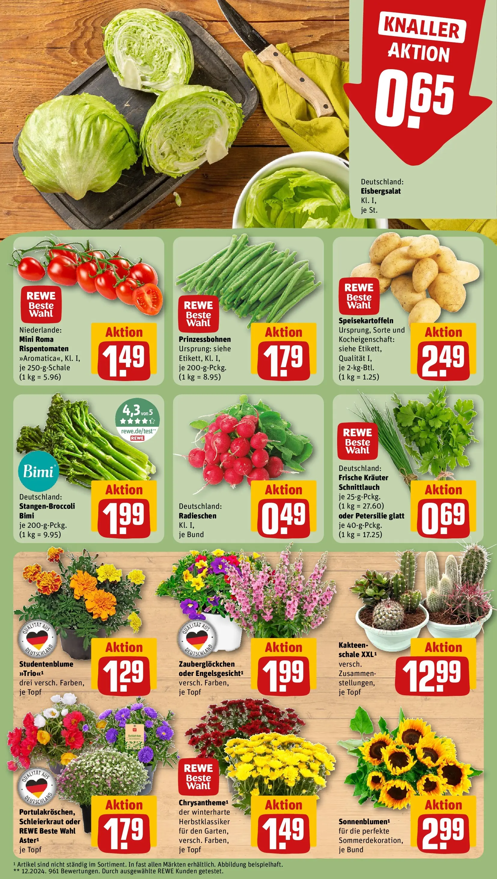 REWE Prospekt ab 05.07.2026 zum Blättern » Angebote | Seite: 7 | Produkte: Eisbergsalat, Petersilie