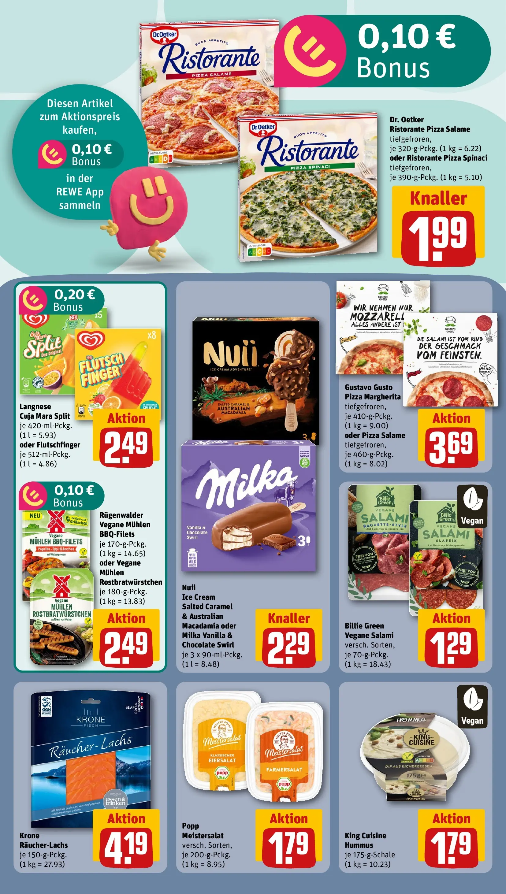 REWE Prospekt ab 05.07.2026 zum Blättern » Angebote | Seite: 20 | Produkte: Gustavo gusto, Milka, Salami, Pizza