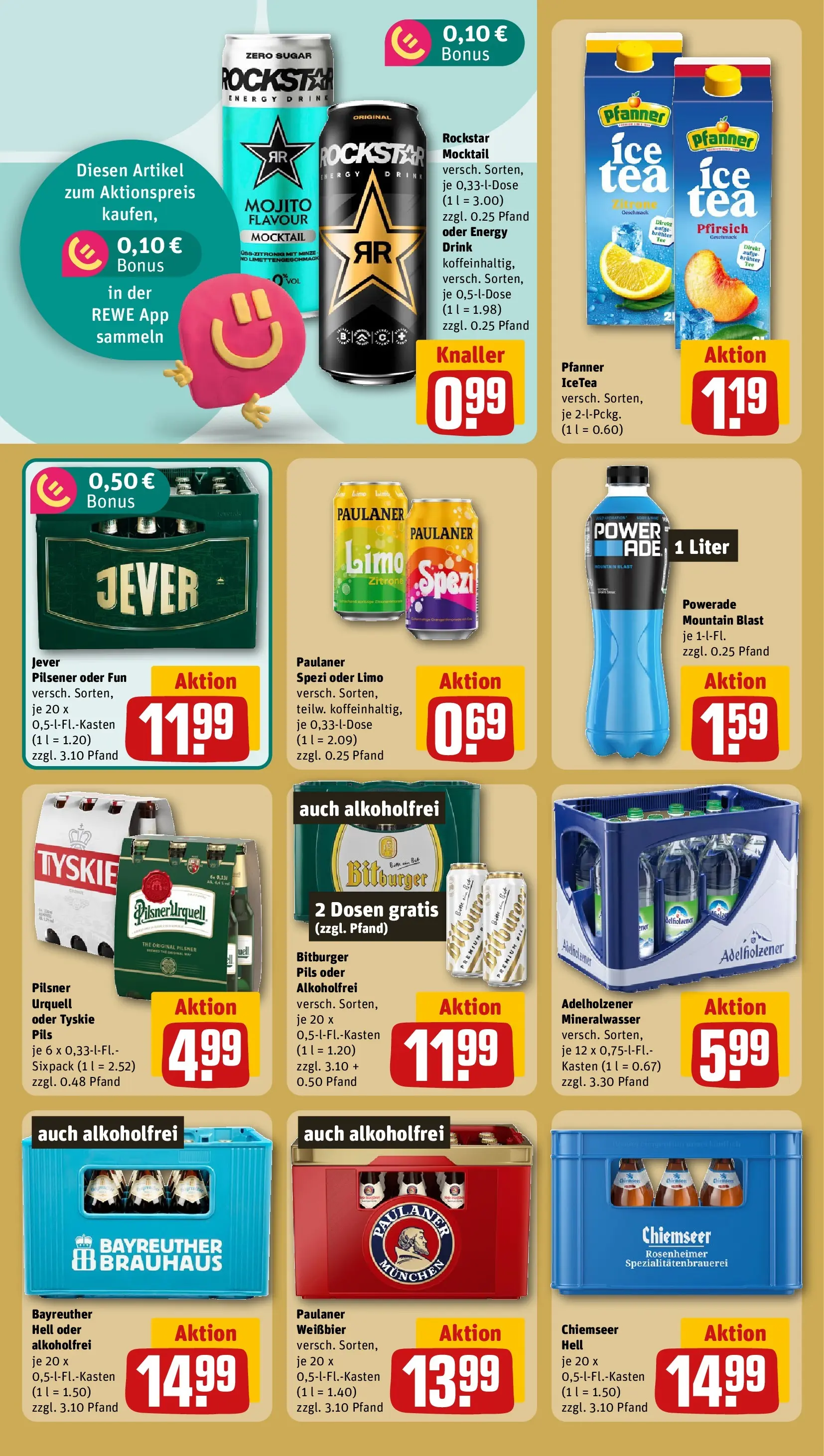 REWE Prospekt ab 05.07.2026 zum Blättern » Angebote | Seite: 18 | Produkte: Weißbier, Rockstar, Pfirsich, Paulaner