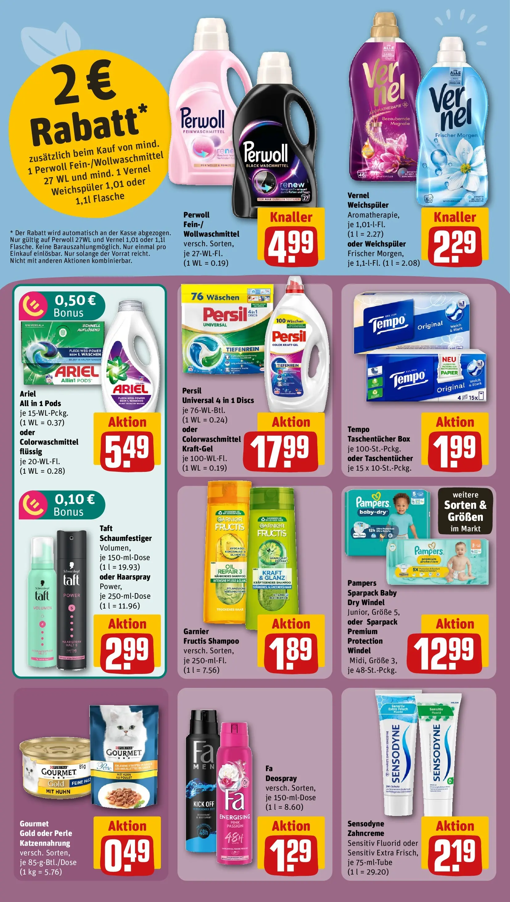 REWE Prospekt ab 05.07.2026 zum Blättern » Angebote | Seite: 26 | Produkte: Wasser, Weichspüler, Waschmittel, Deospray