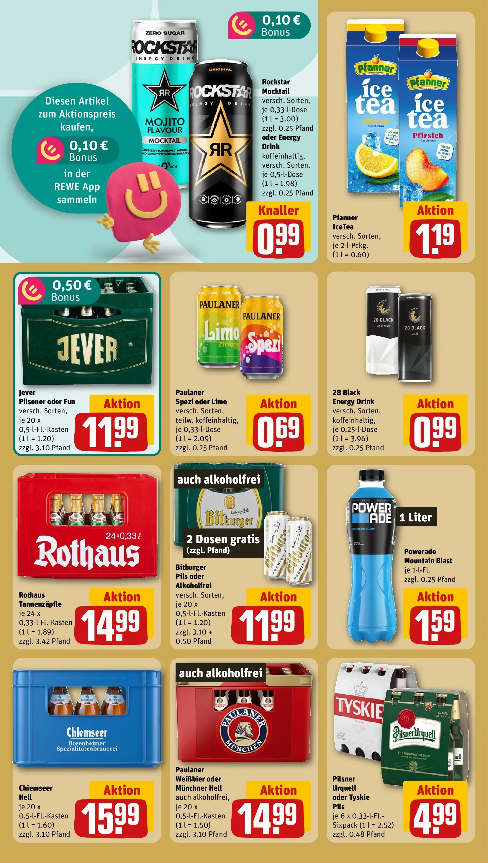 REWE Prospekt ab 05.07.2026 zum Blättern » Angebote | Seite: 22 | Produkte: Rockstar energy, Energy, Weißbier, Jever