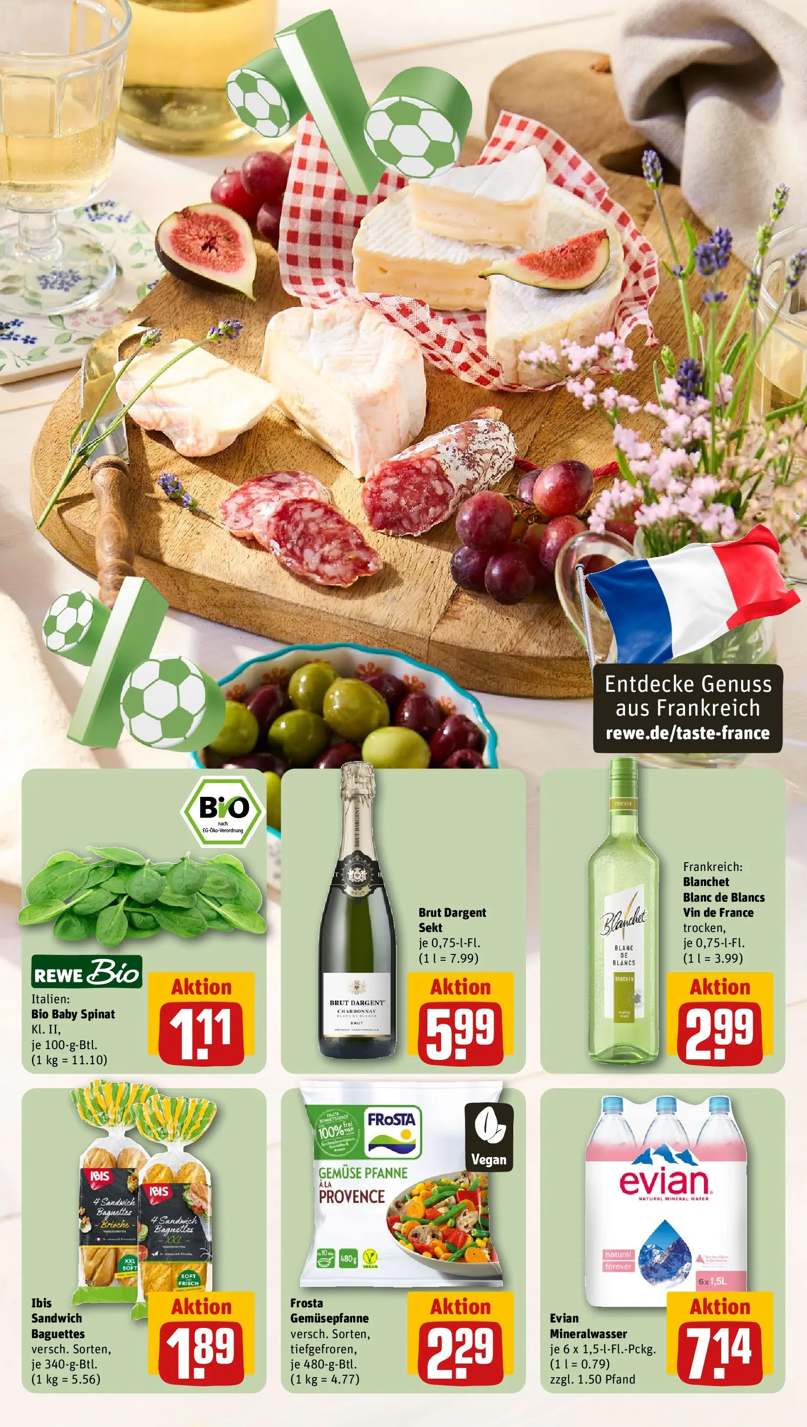 REWE Prospekt ab 06.07.2026 zum Blättern » Angebote | Seite: 19 | Produkte: Sekt, Mineralwasser, Frosta, Brut dargent