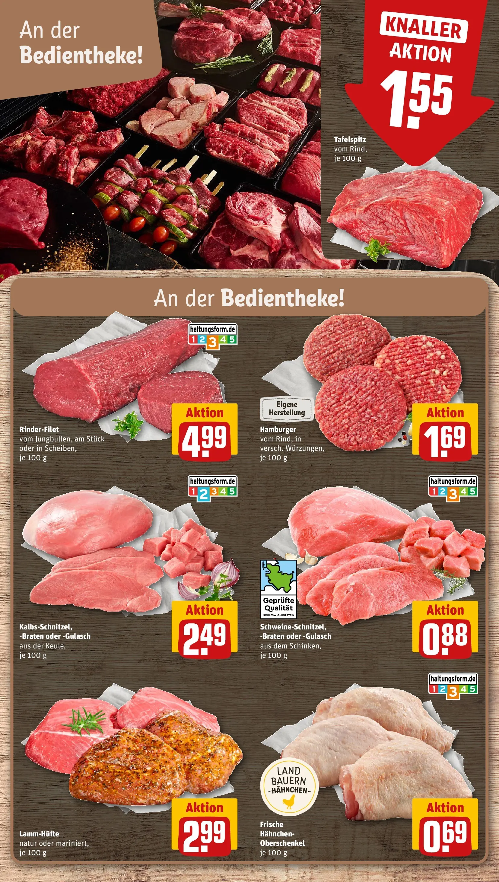 REWE Prospekt ab 05.07.2026 zum Blättern » Angebote | Seite: 8 | Produkte: Tafelspitz, Hahnchen, Rinderfilet, Gulasch