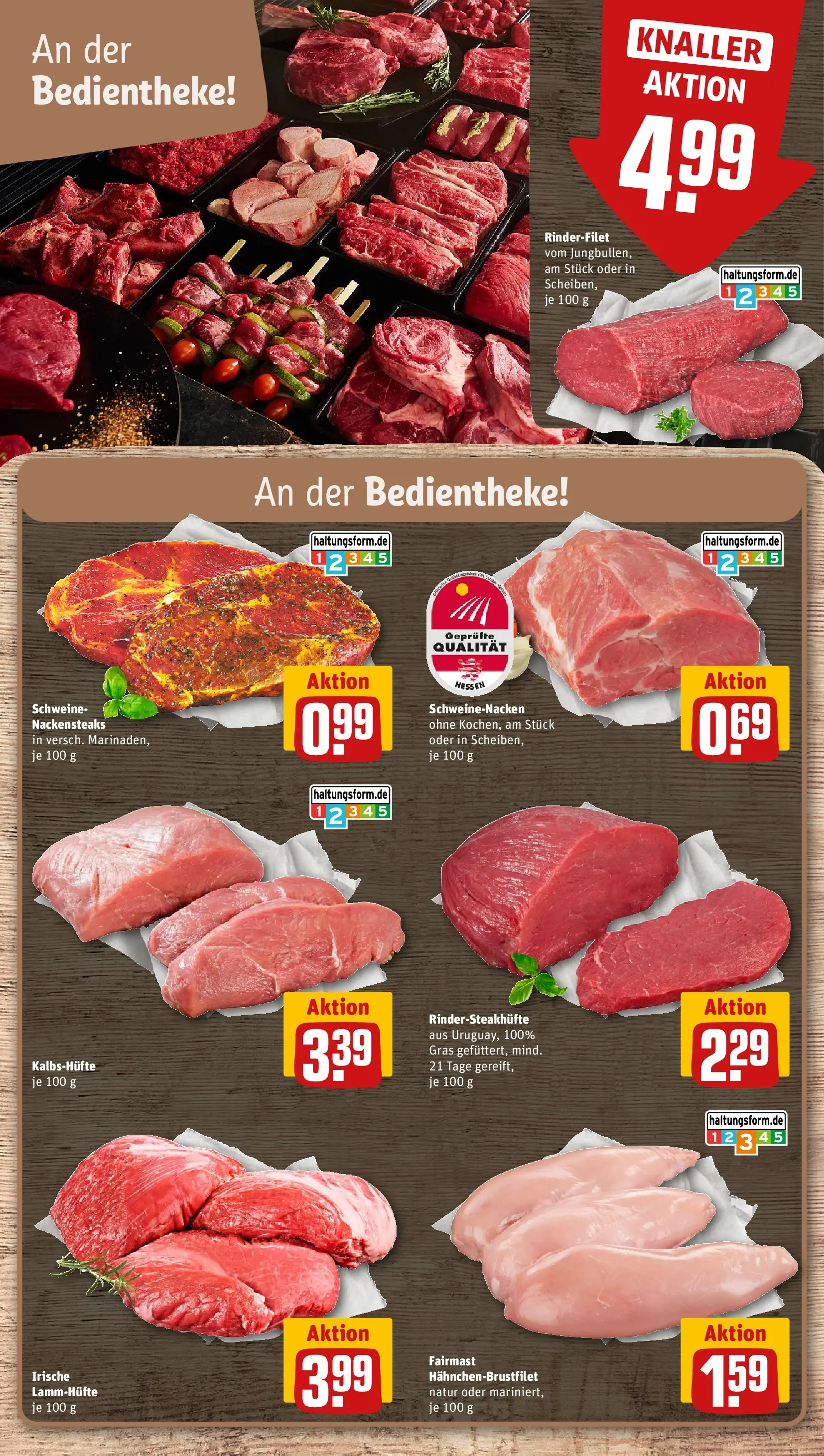 REWE Prospekt ab 05.07.2026 zum Blättern » Angebote | Seite: 8 | Produkte: Nackensteaks, Rinderfilet, Schweinenacken