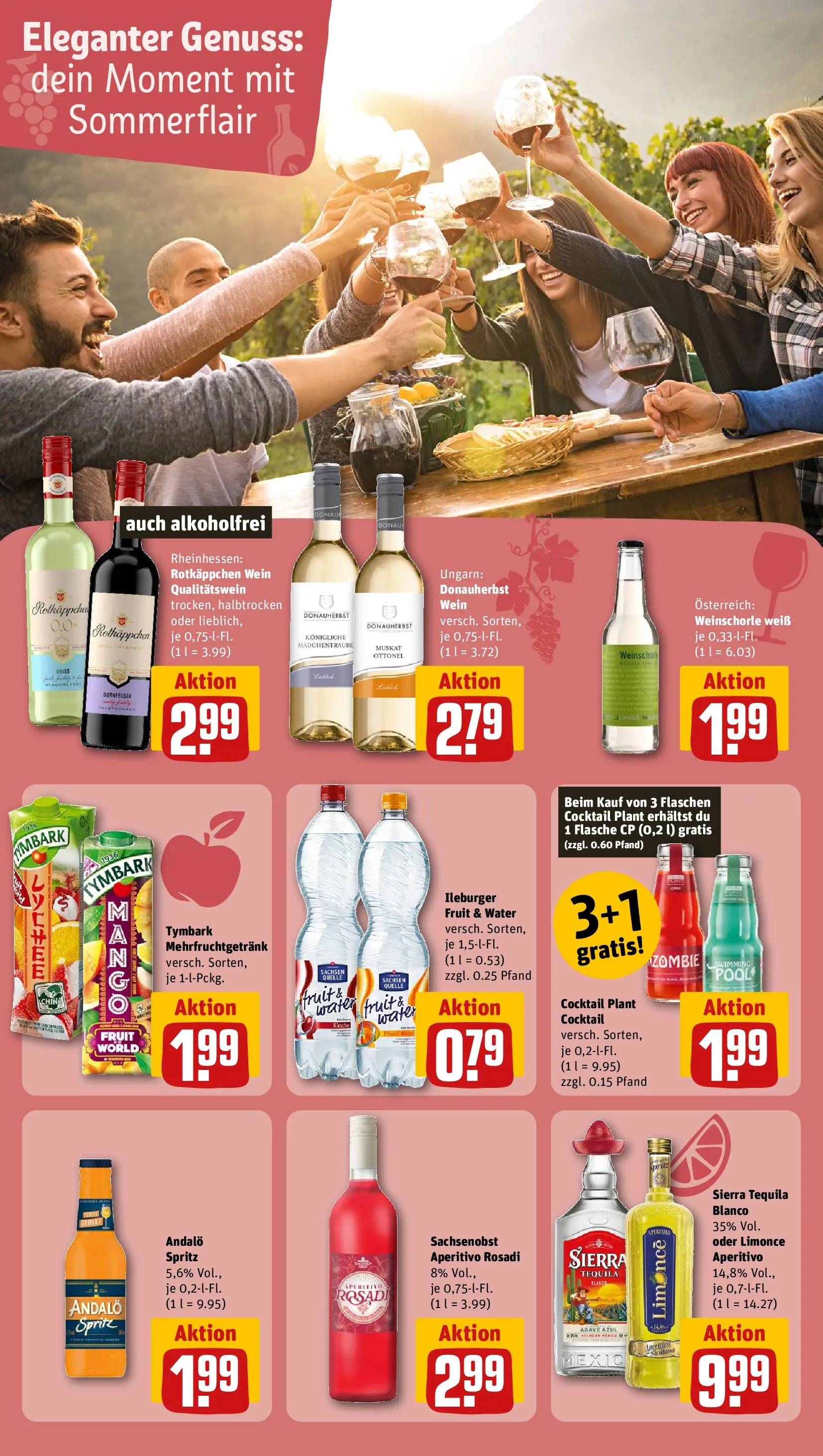 REWE Prospekt ab 05.07.2026 zum Blättern » Angebote | Seite: 21 | Produkte: Tequila, Weinschorle, Rotkäppchen, Wein