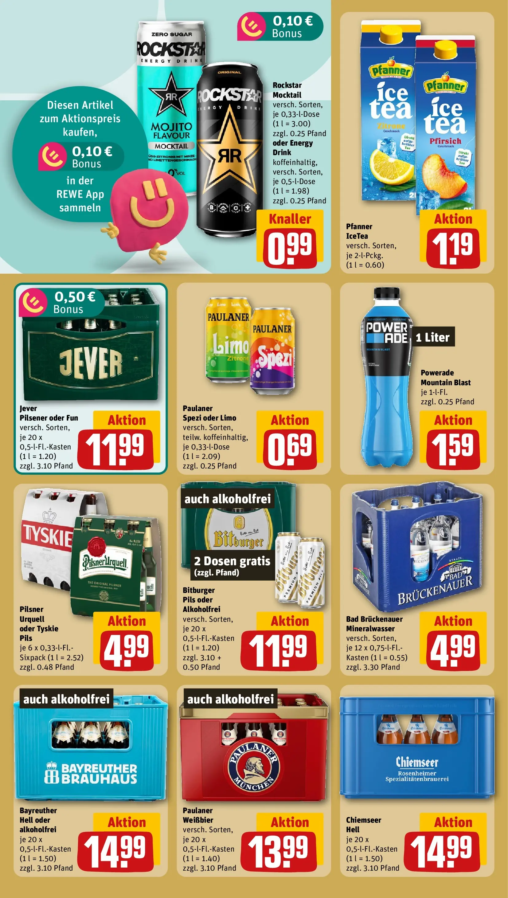 REWE Prospekt ab 05.07.2026 zum Blättern » Angebote | Seite: 18 | Produkte: Bitburger, Rockstar energy, Energy, Pfirsich