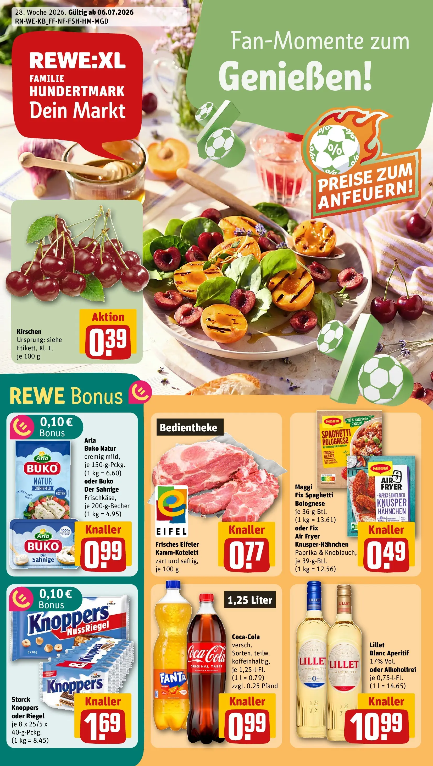 REWE Prospekt ab 05.07.2026 zum Blättern » Angebote | Seite: 1 | Produkte: Maggi, Lillet, Kirschen, Knoppers