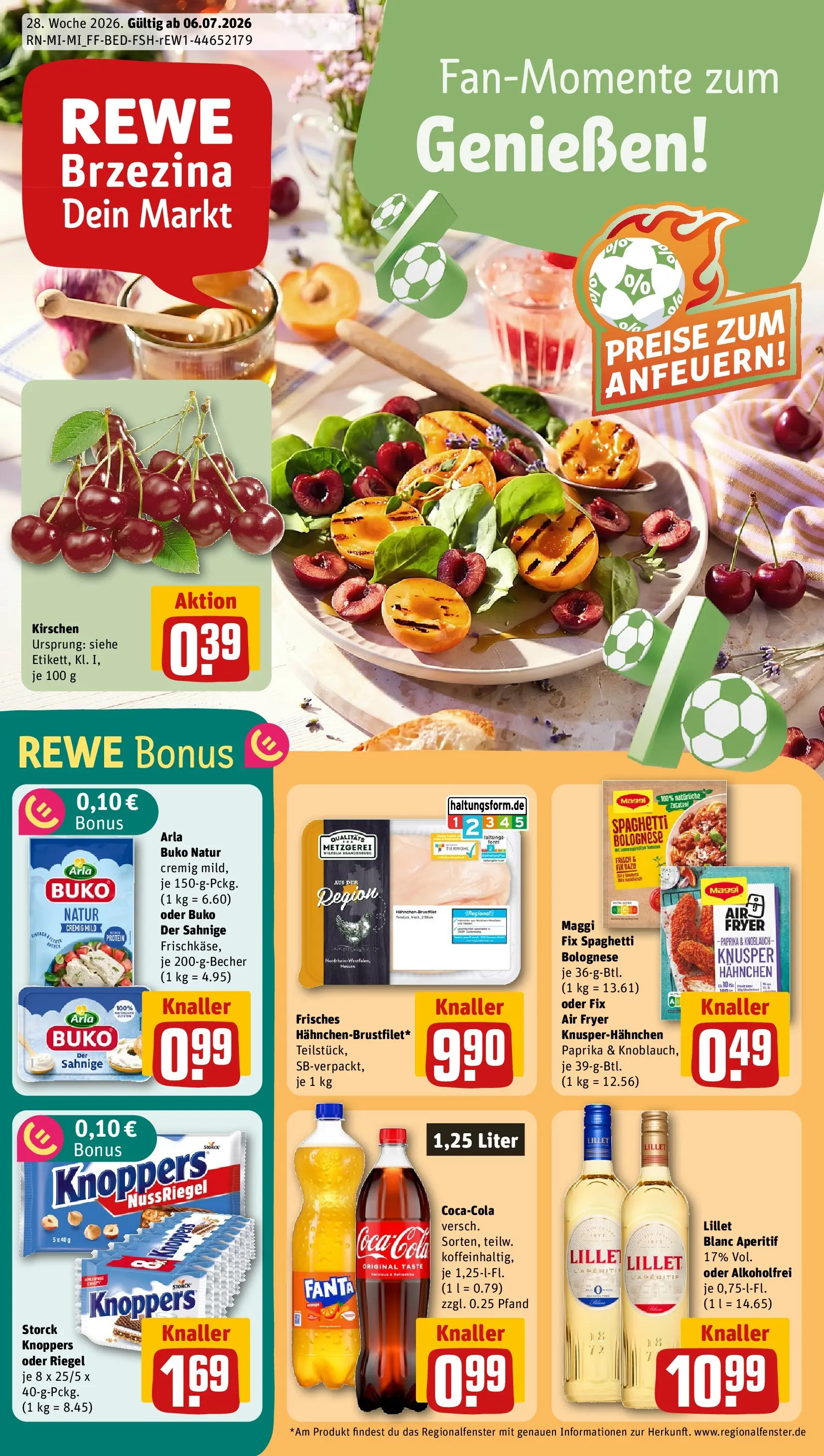 REWE Prospekt ab 05.07.2026 zum Blättern » Angebote | Seite: 1 | Produkte: Fanta, Maggi, Lillet, Paprika