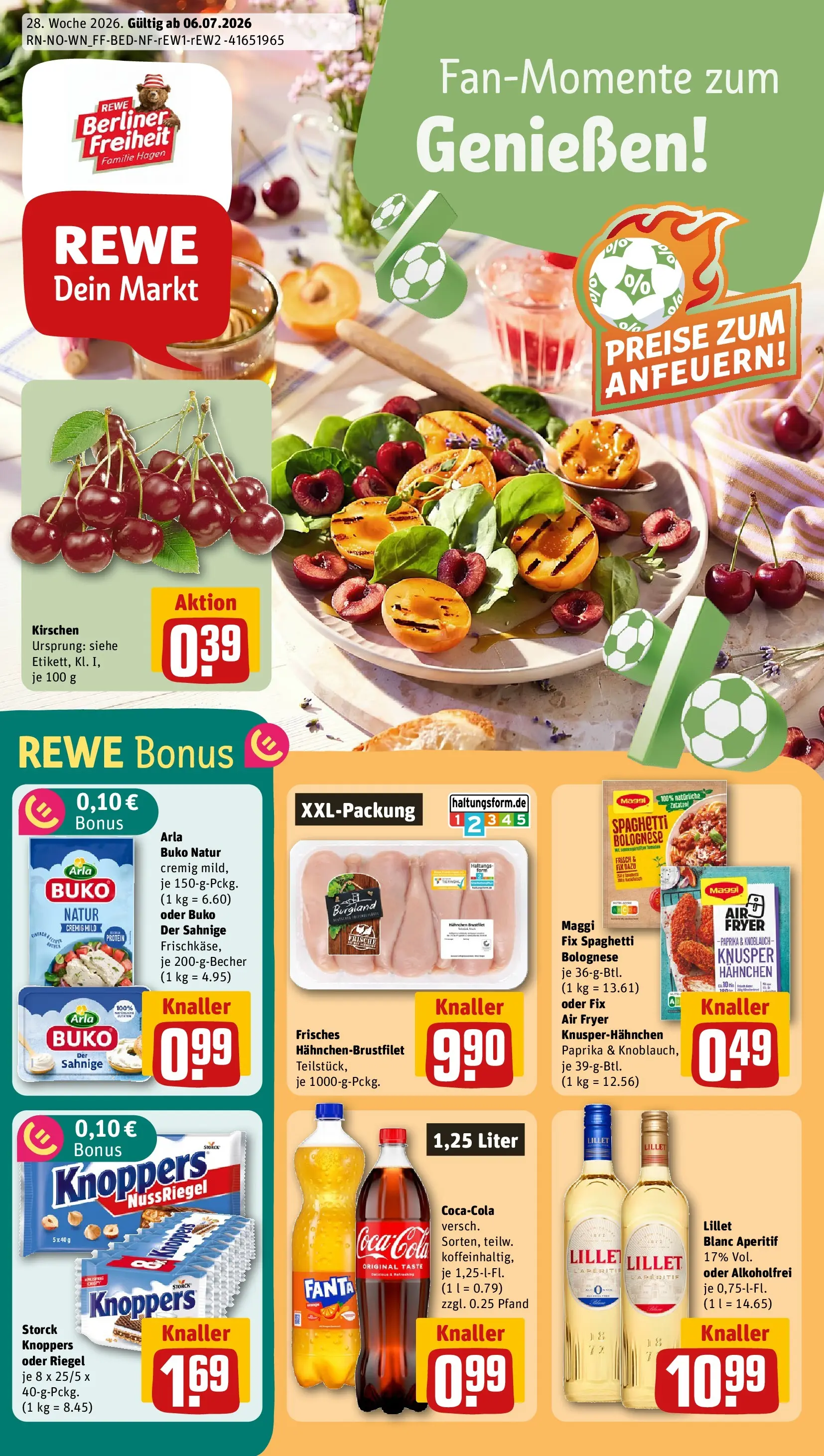 REWE Prospekt ab 05.07.2026 zum Blättern » Angebote | Seite: 1 | Produkte: Fanta, Maggi, Cola, Knoblauch