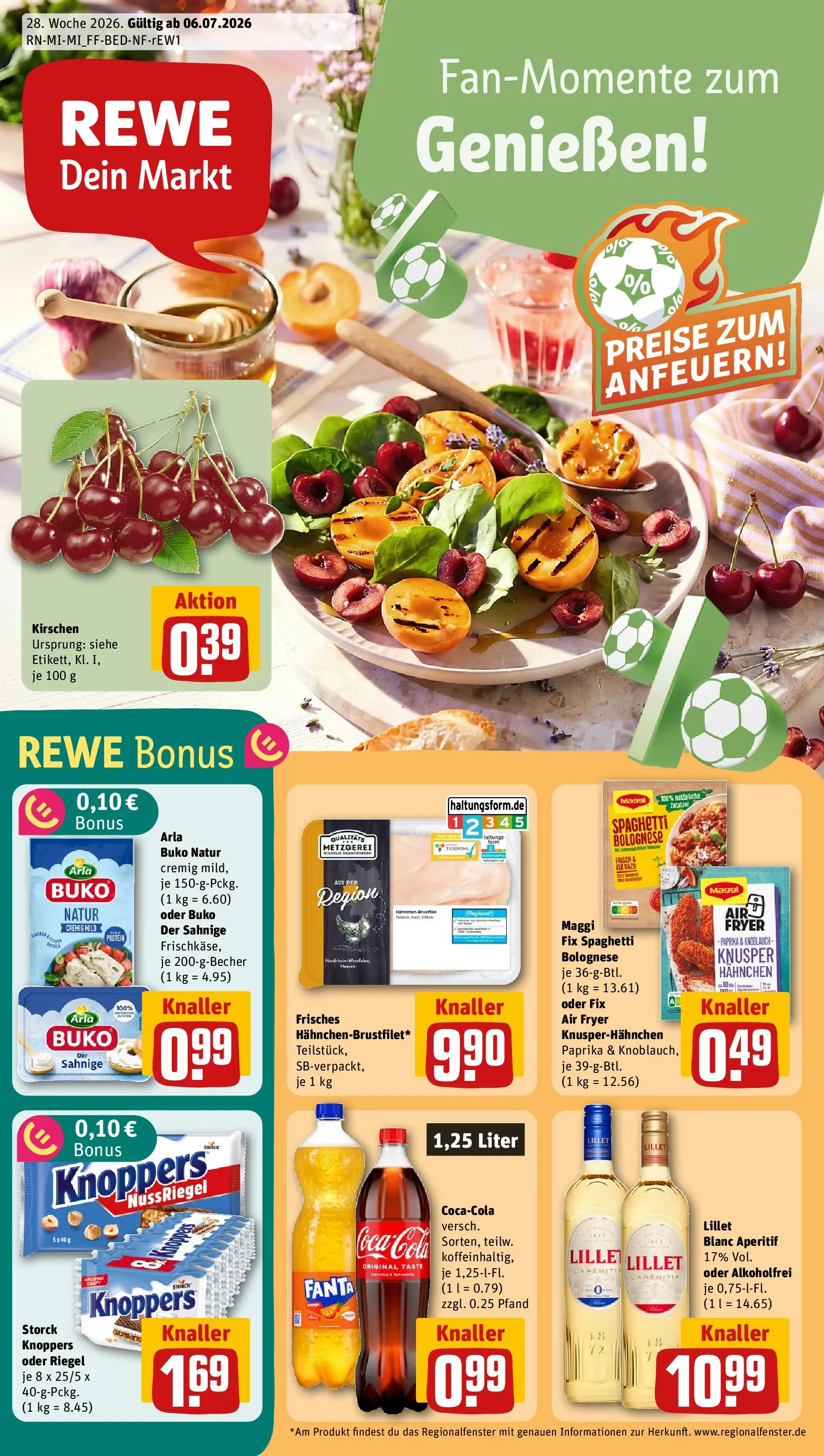 REWE Prospekt ab 06.07.2026 zum Blättern » Angebote | Seite: 3 | Produkte: Lillet, Paprika, Knoblauch, Knoppers